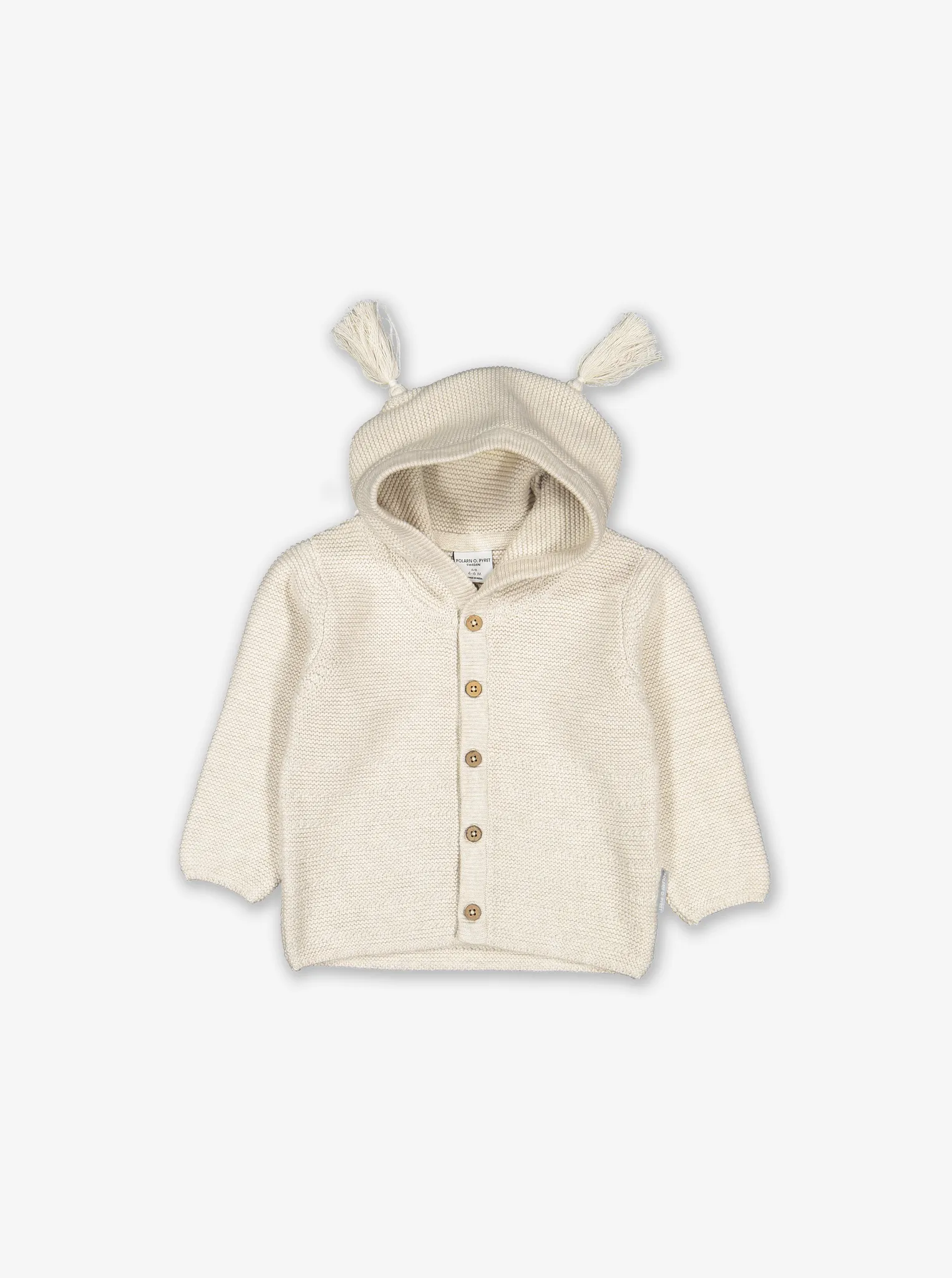 Knitted Baby Cardigan With Hood