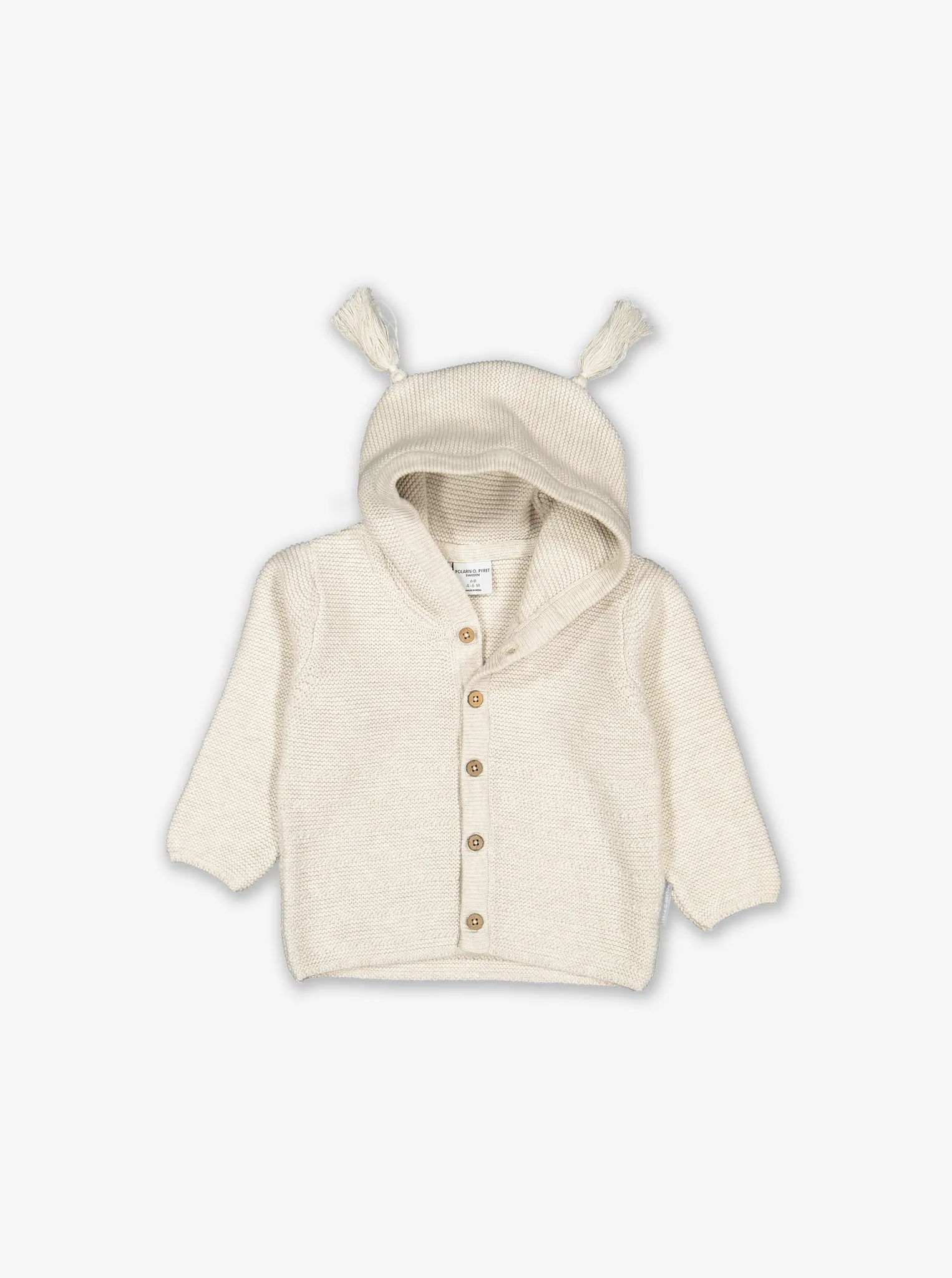 Knitted Baby Cardigan With Hood