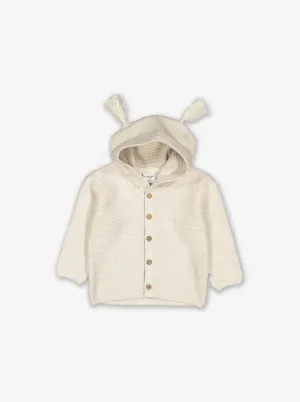 Knitted Baby Cardigan With Hood