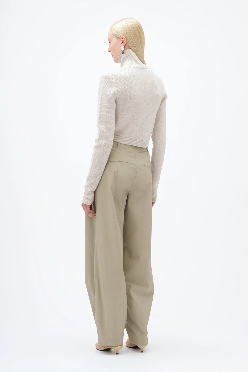 Knitted Slim Cardigan - Tofu Beige