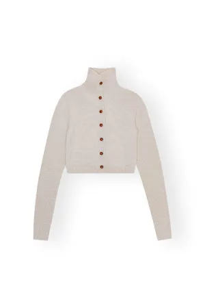 Knitted Slim Cardigan - Tofu Beige
