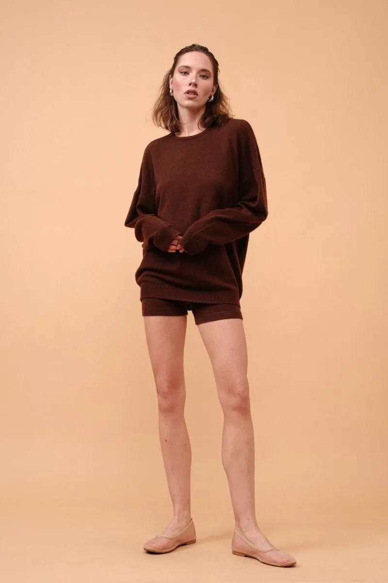 Leah Comfy Sweatshirt Brown