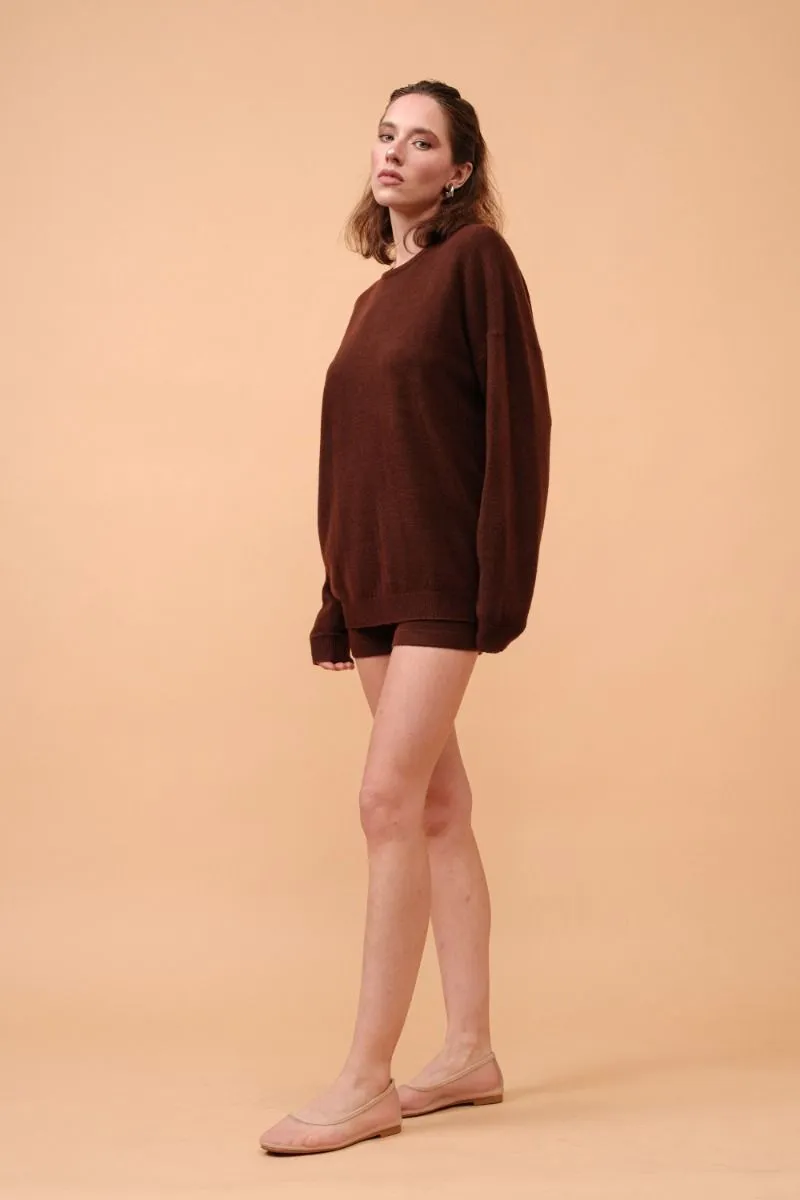 Leah Comfy Sweatshirt Brown