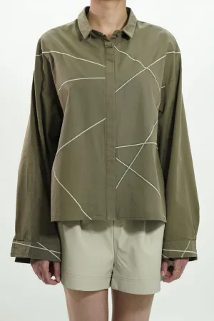 Lined Cotton Oversized Shirt