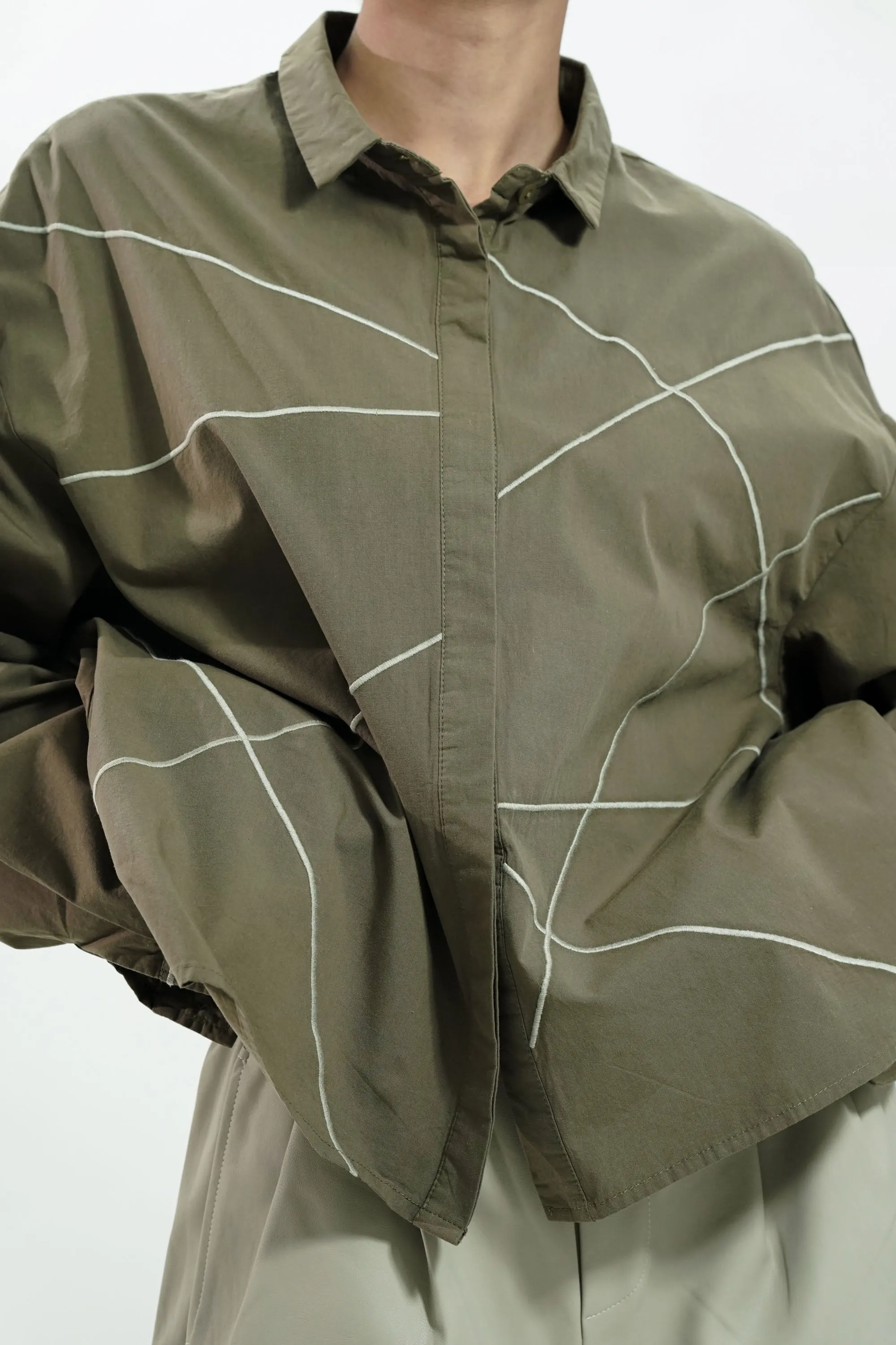 Lined Cotton Oversized Shirt