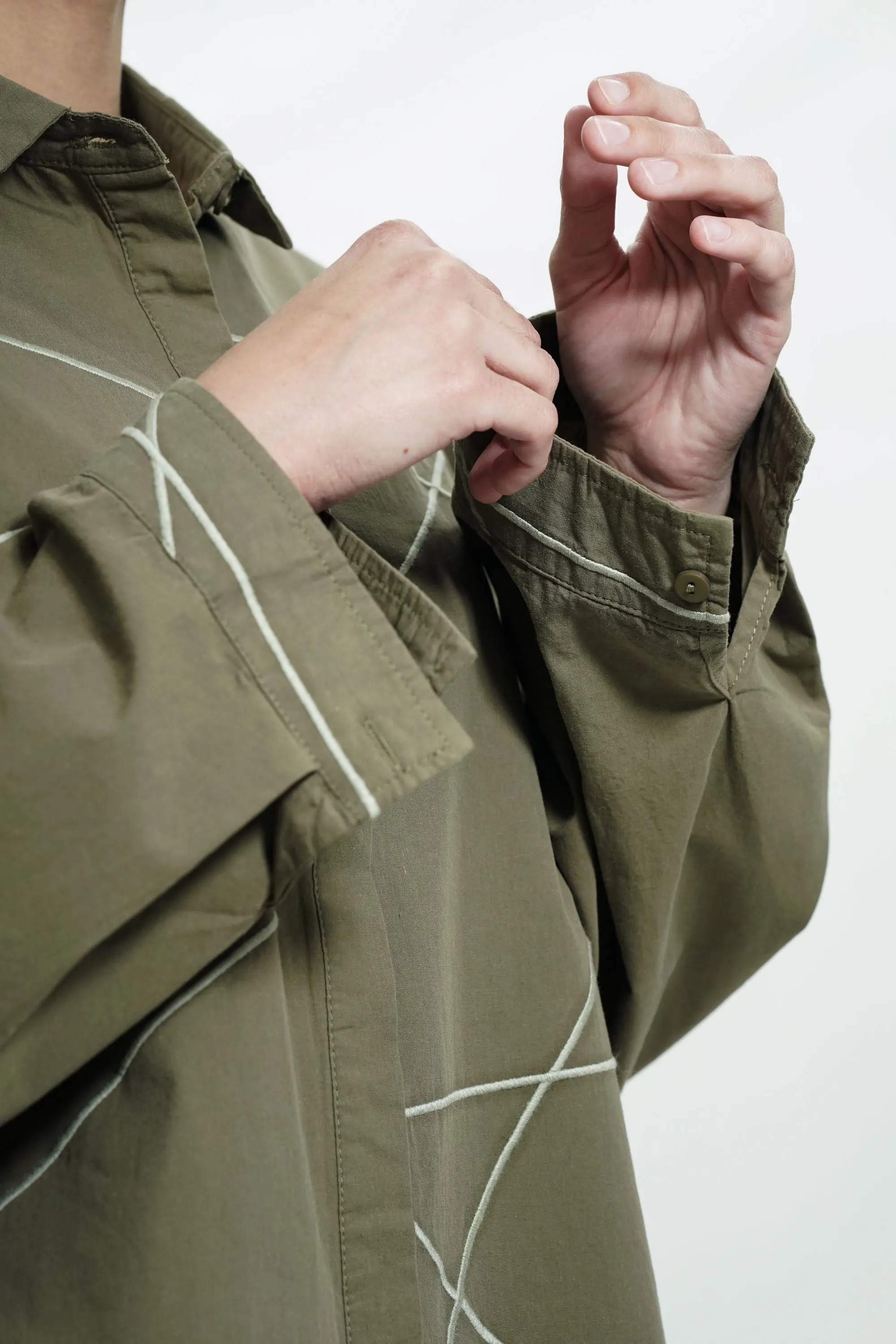 Lined Cotton Oversized Shirt