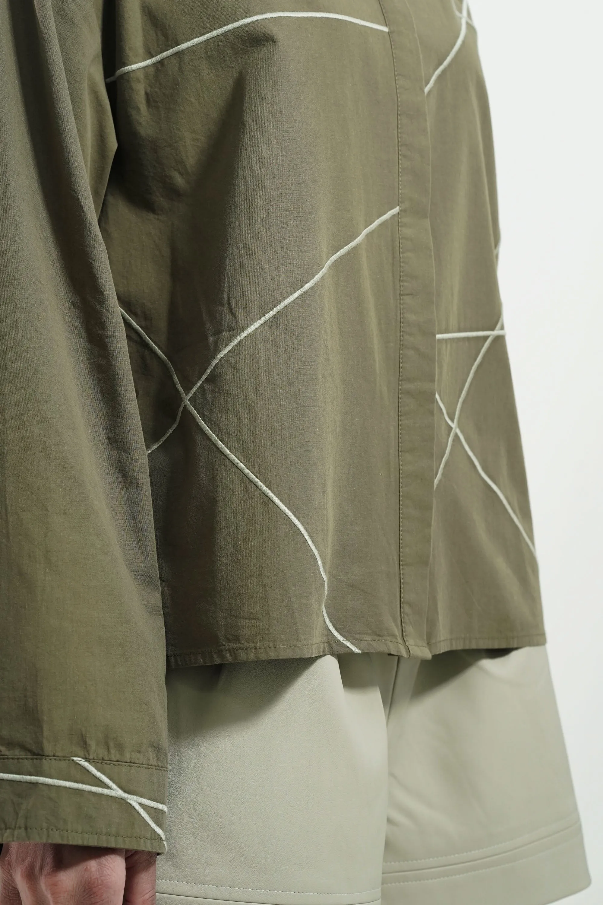 Lined Cotton Oversized Shirt