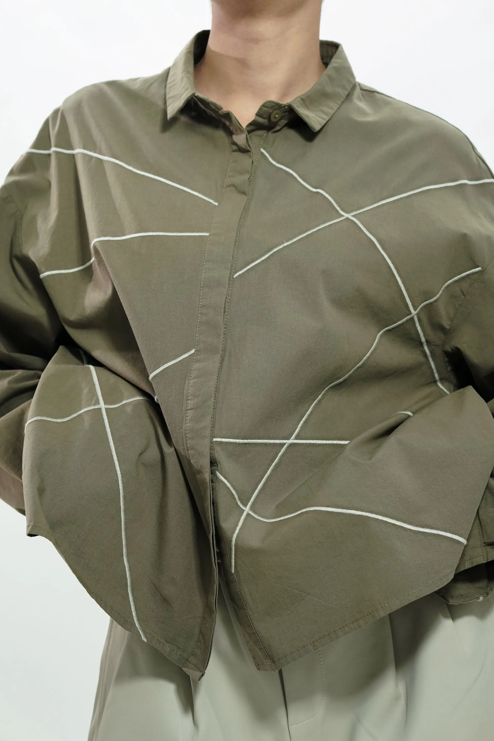 Lined Cotton Oversized Shirt