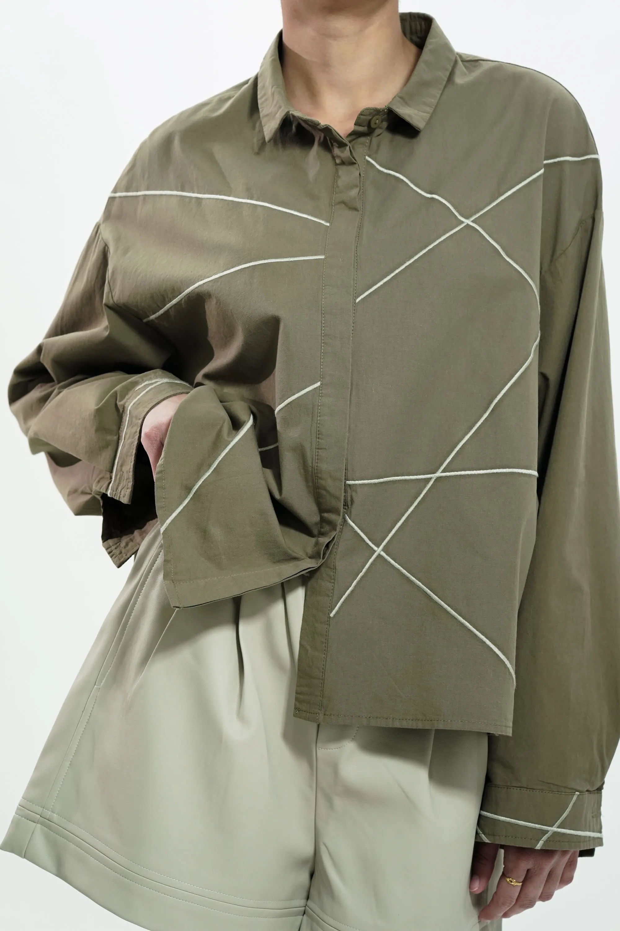 Lined Cotton Oversized Shirt