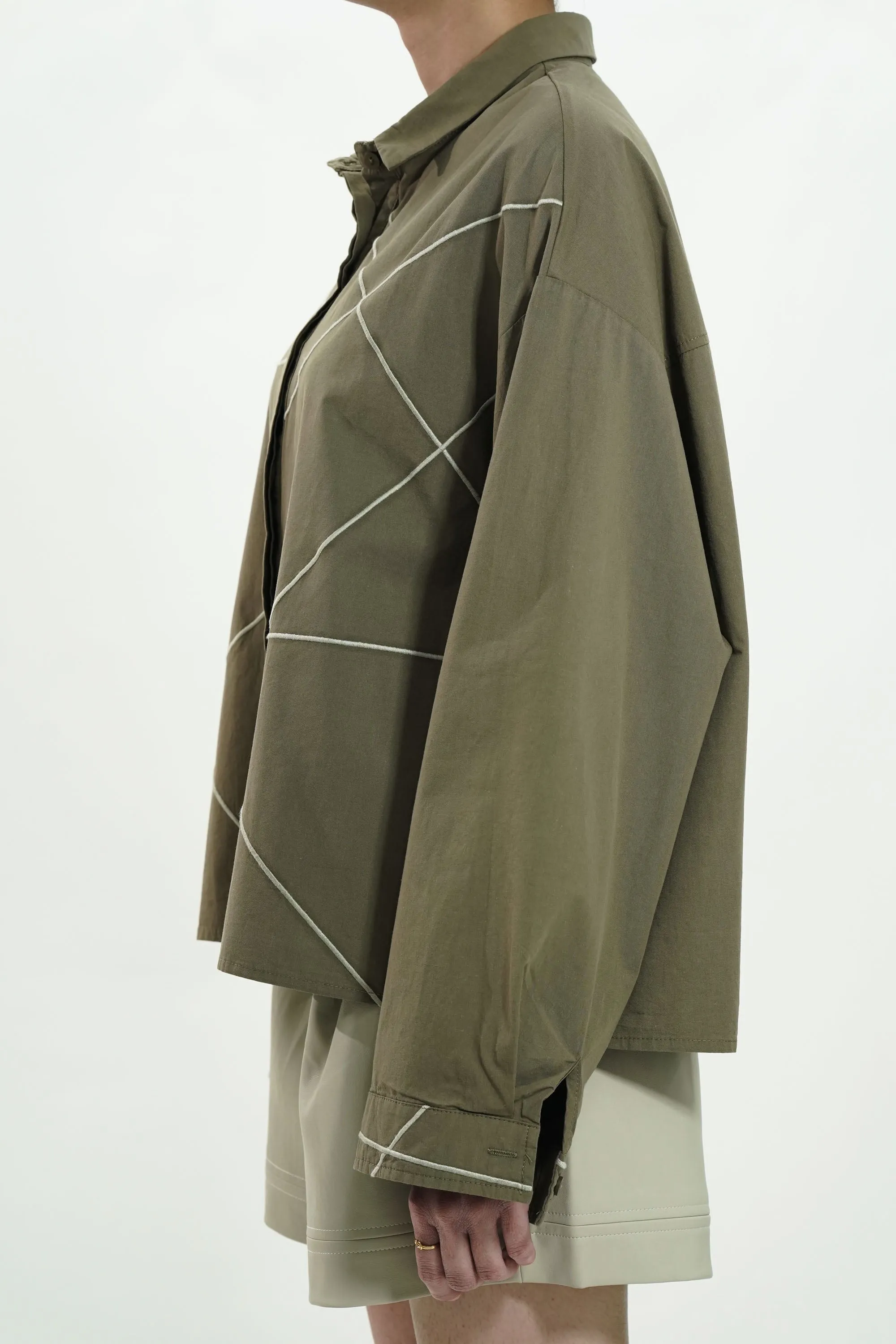 Lined Cotton Oversized Shirt