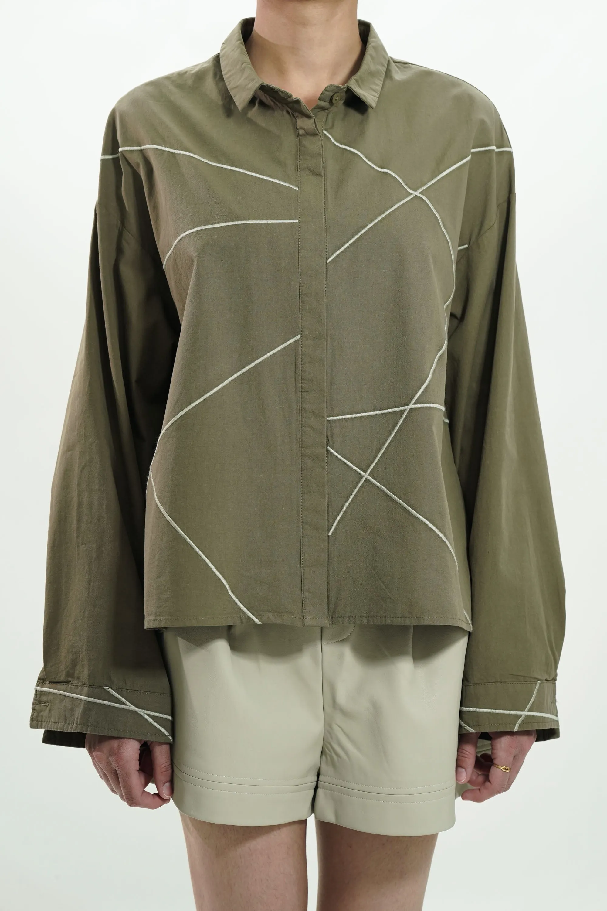 Lined Cotton Oversized Shirt