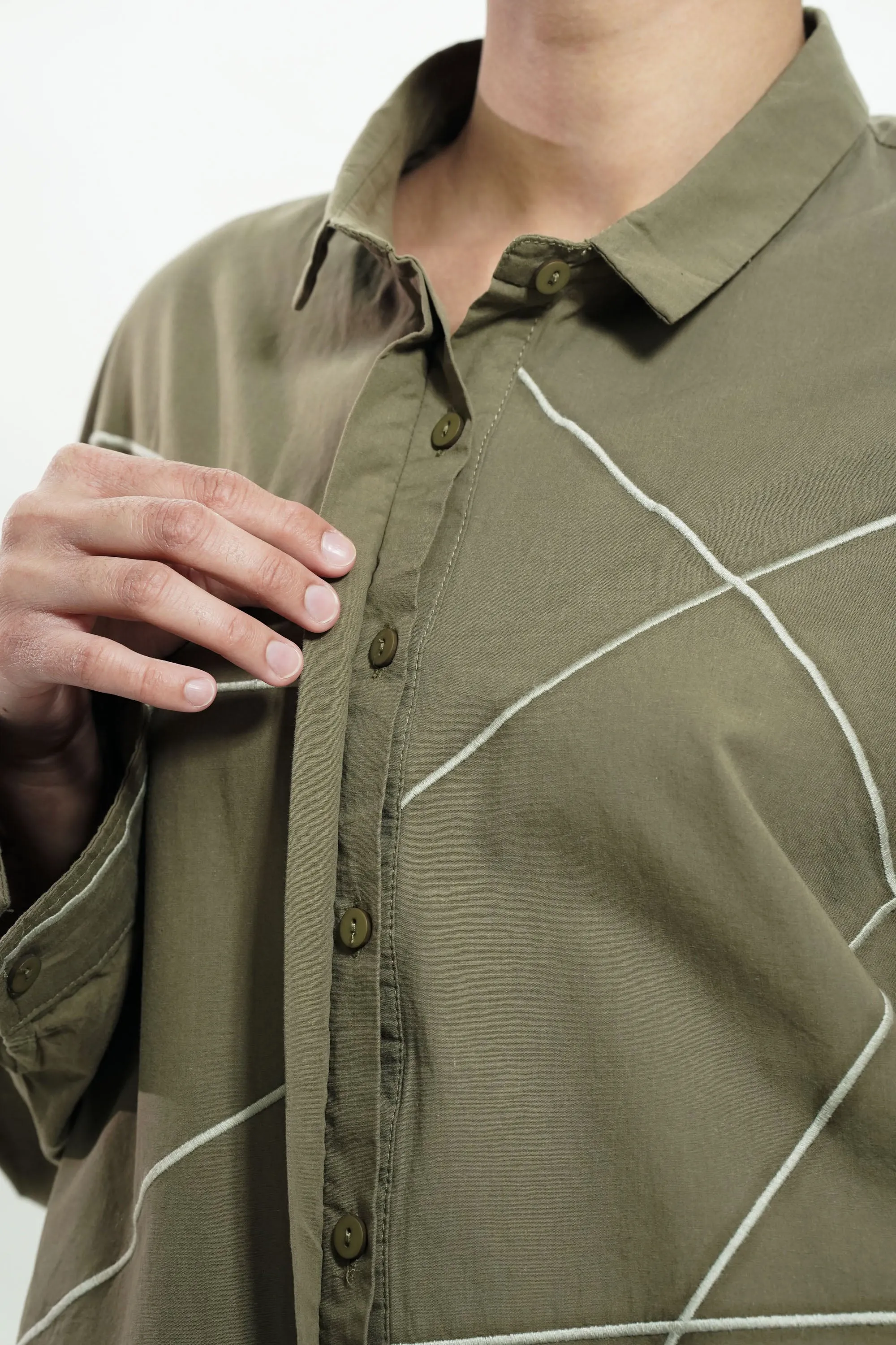 Lined Cotton Oversized Shirt