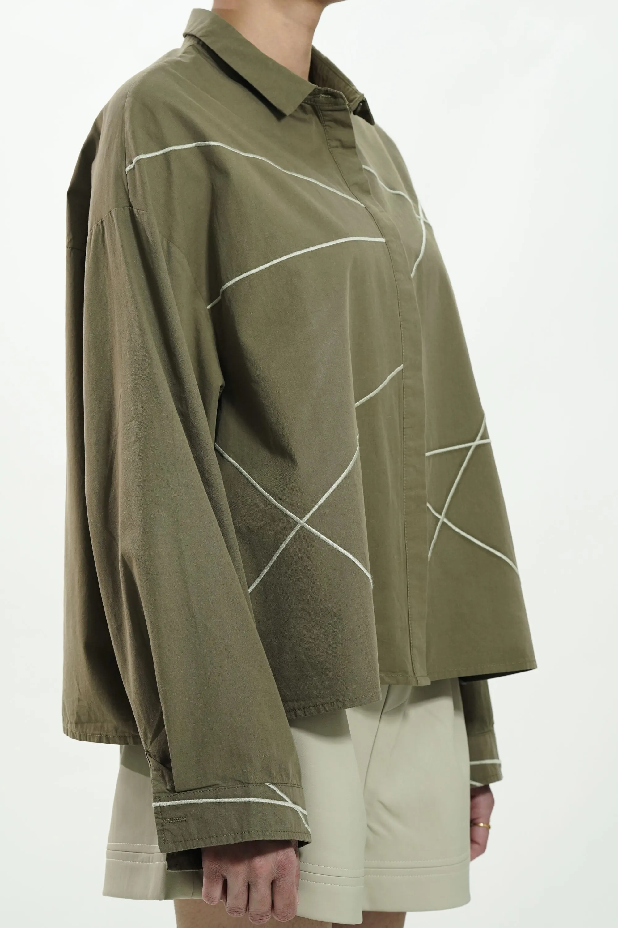 Lined Cotton Oversized Shirt