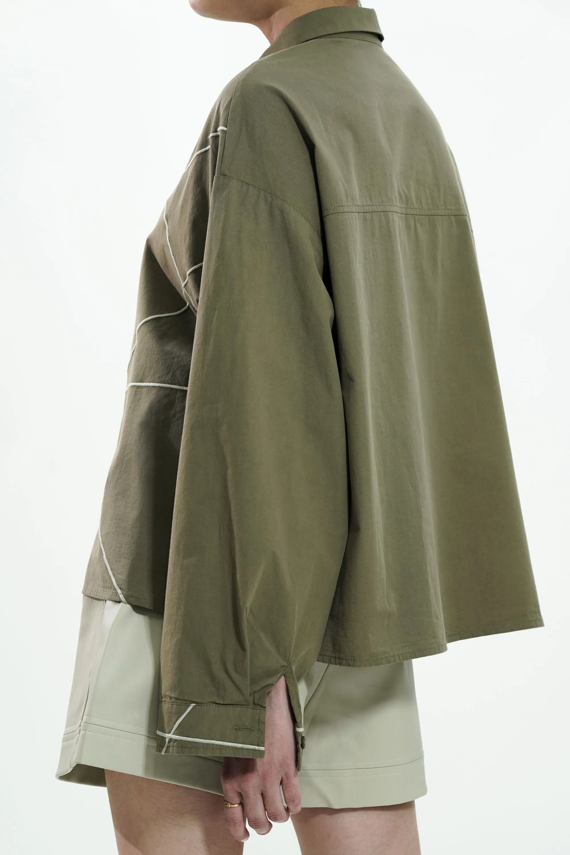 Lined Cotton Oversized Shirt