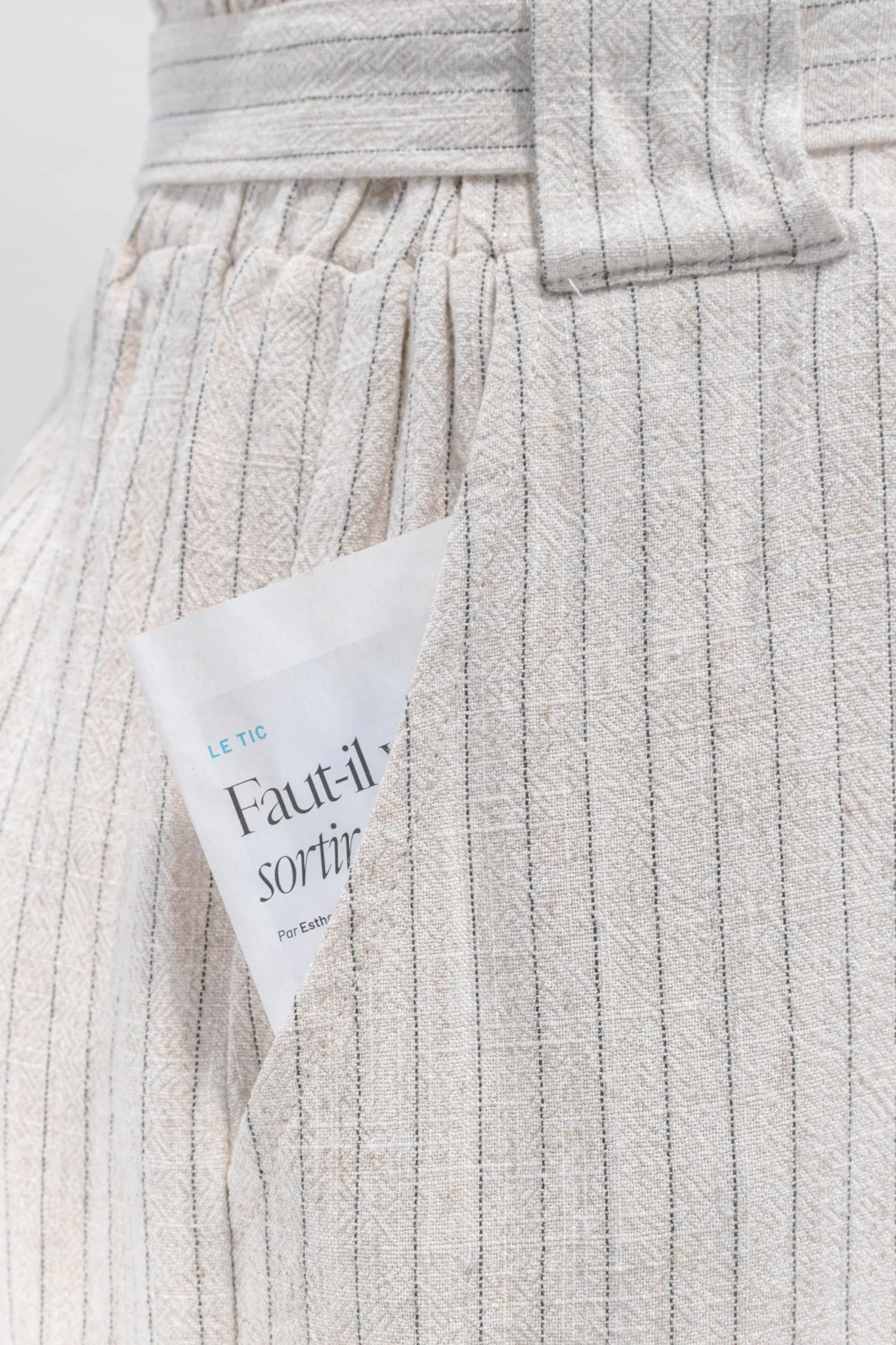 Léonie Striped Cotton Shorts
