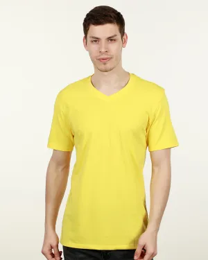 Luxury V Neck Tee - Yellow