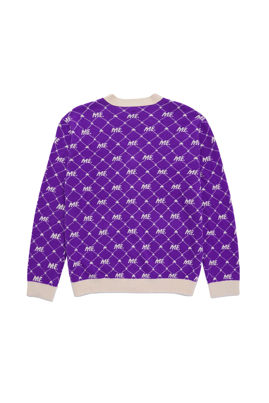 ME. Monogram Cardigan- Magic Purple