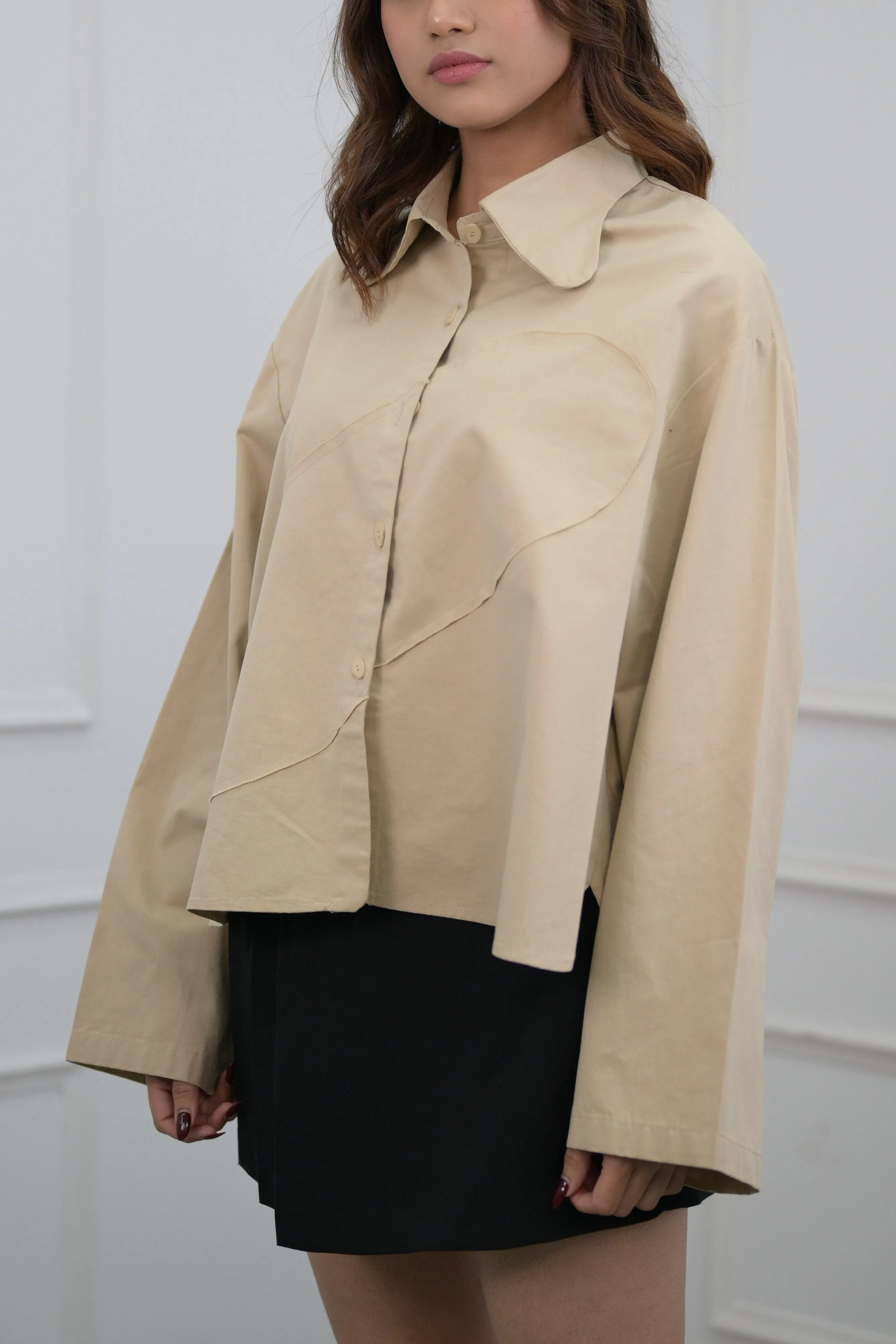 Mellow Cream Oversized Shirt
