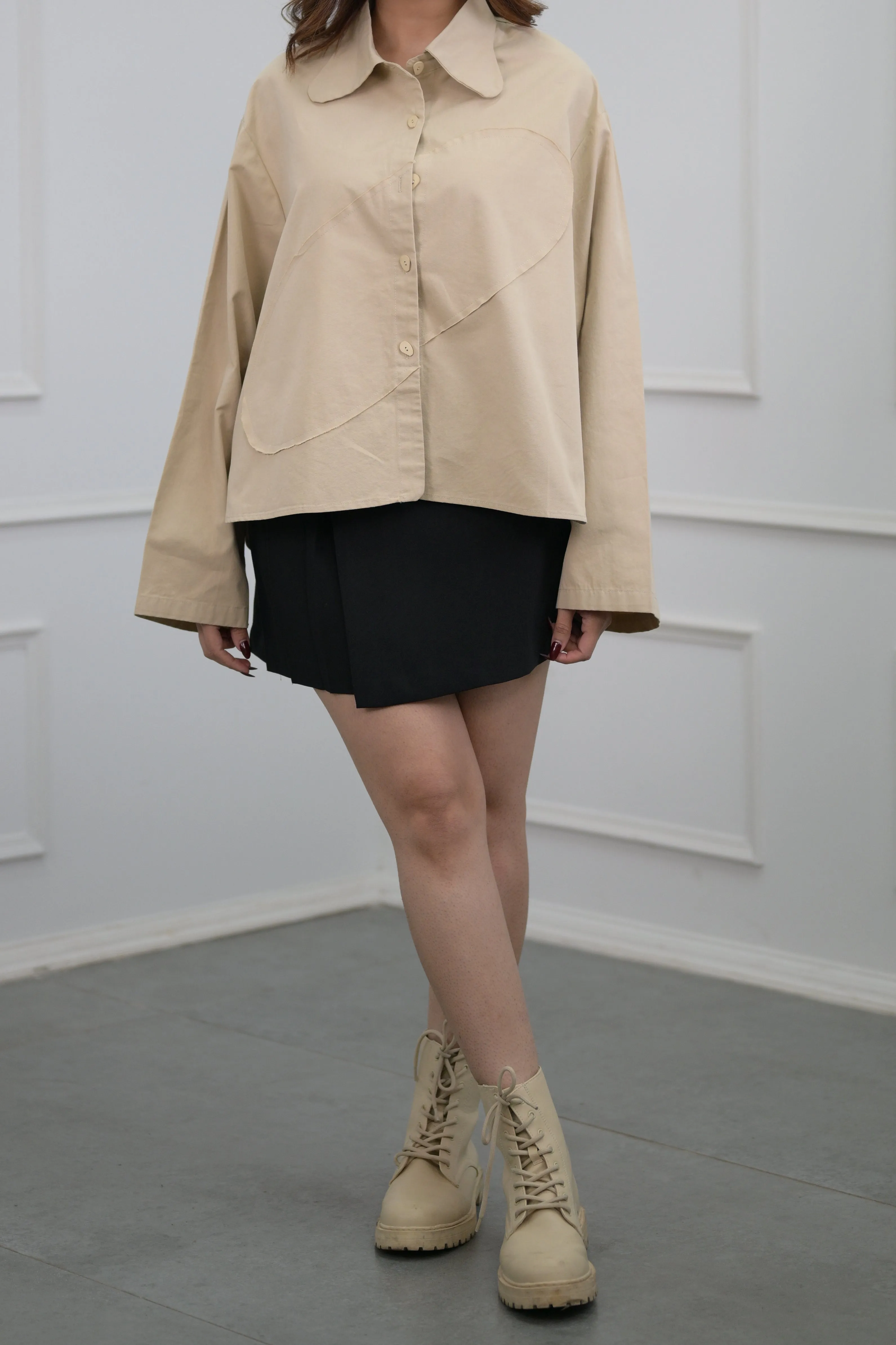 Mellow Cream Oversized Shirt