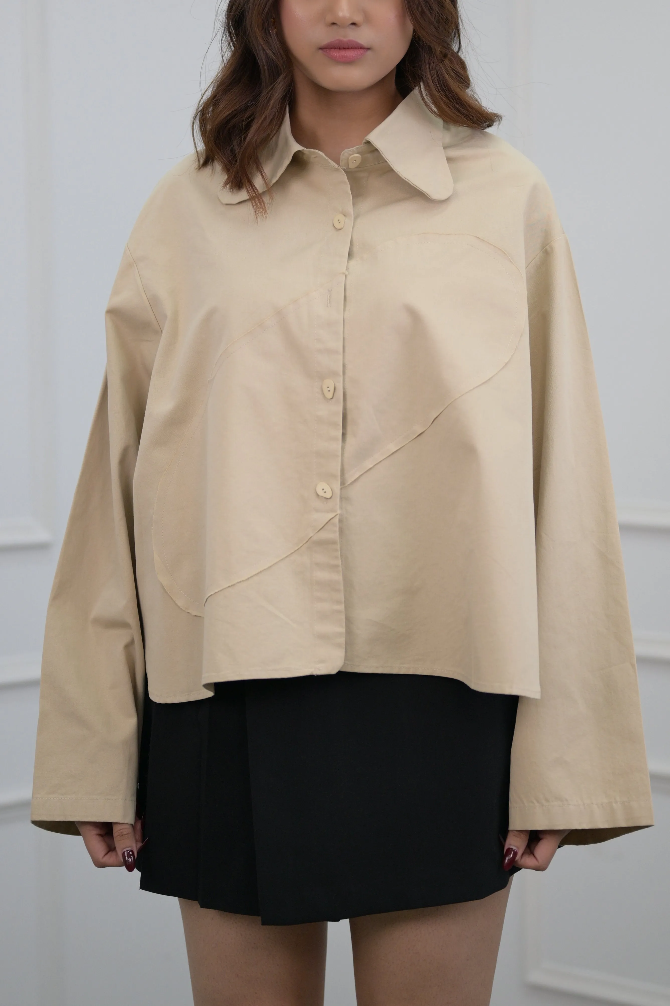Mellow Cream Oversized Shirt