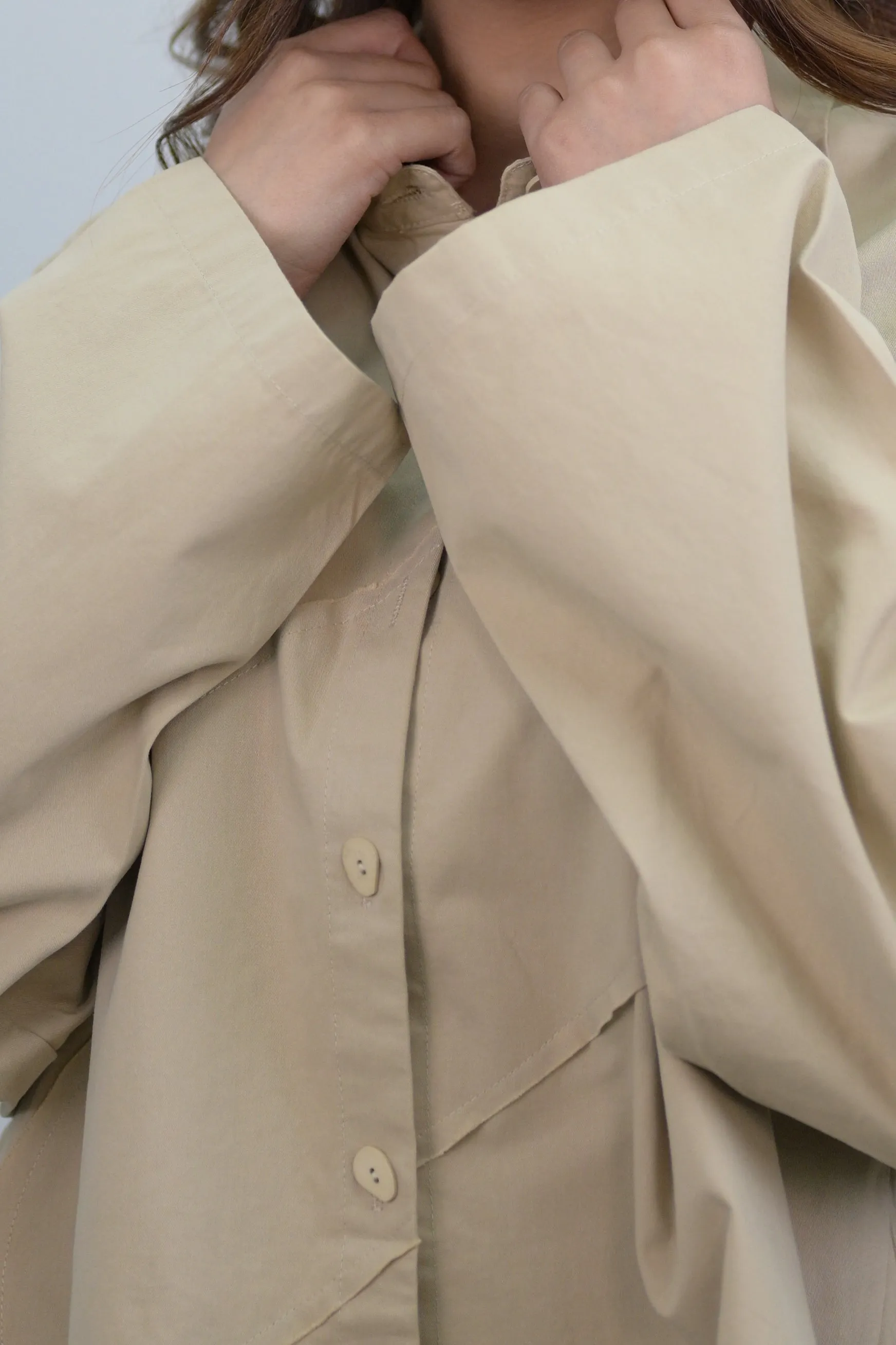 Mellow Cream Oversized Shirt