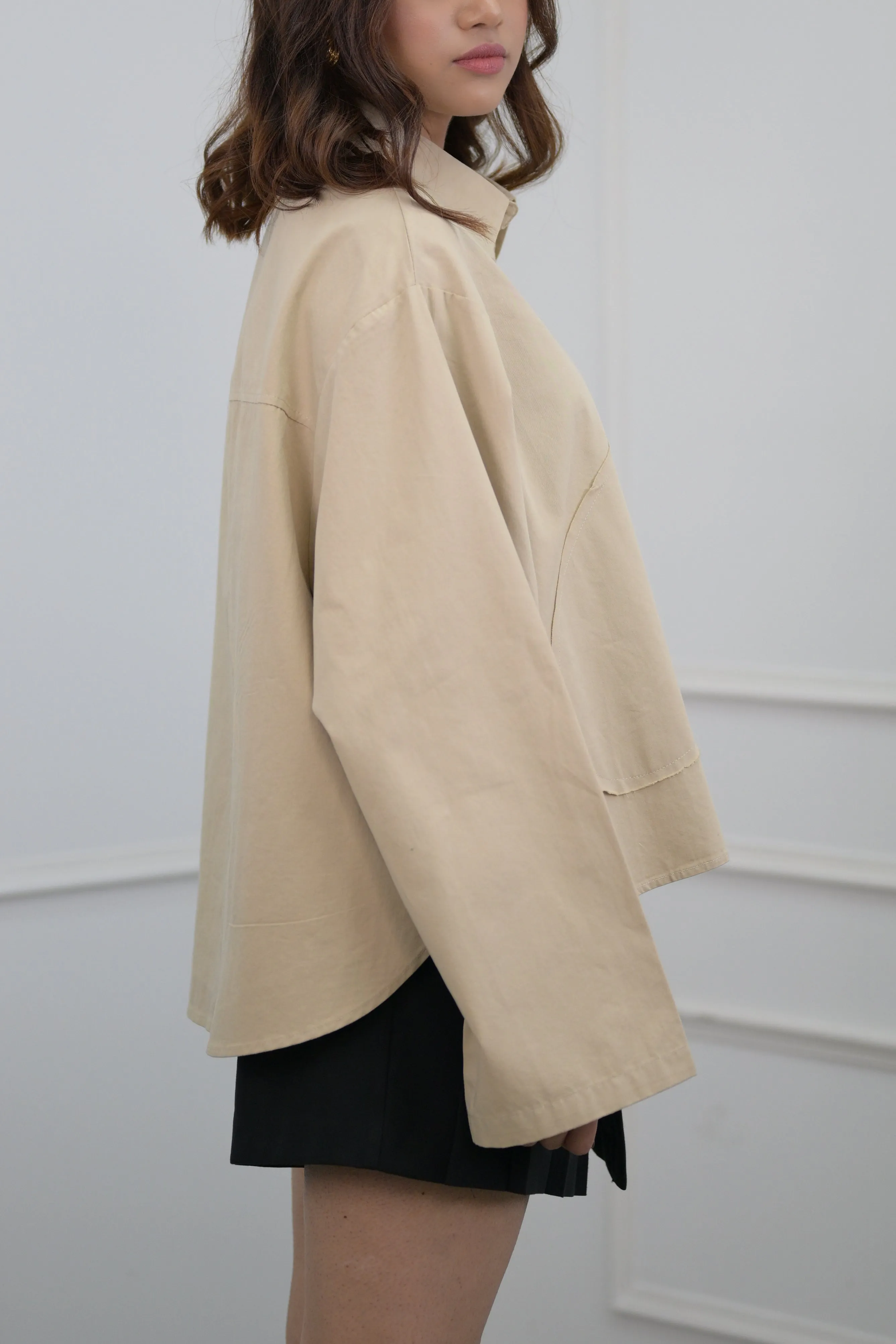Mellow Cream Oversized Shirt