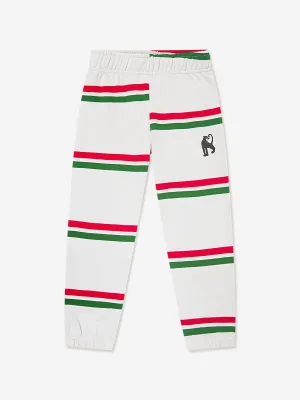 Mini Rodini Kids Striped Joggers in Grey