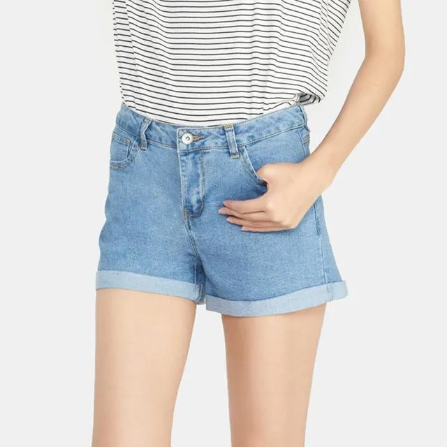 Mini shorts sexy ripped short jeans female 2018 summer dark blue hole hot shorts High waist denim shorts women bottoms