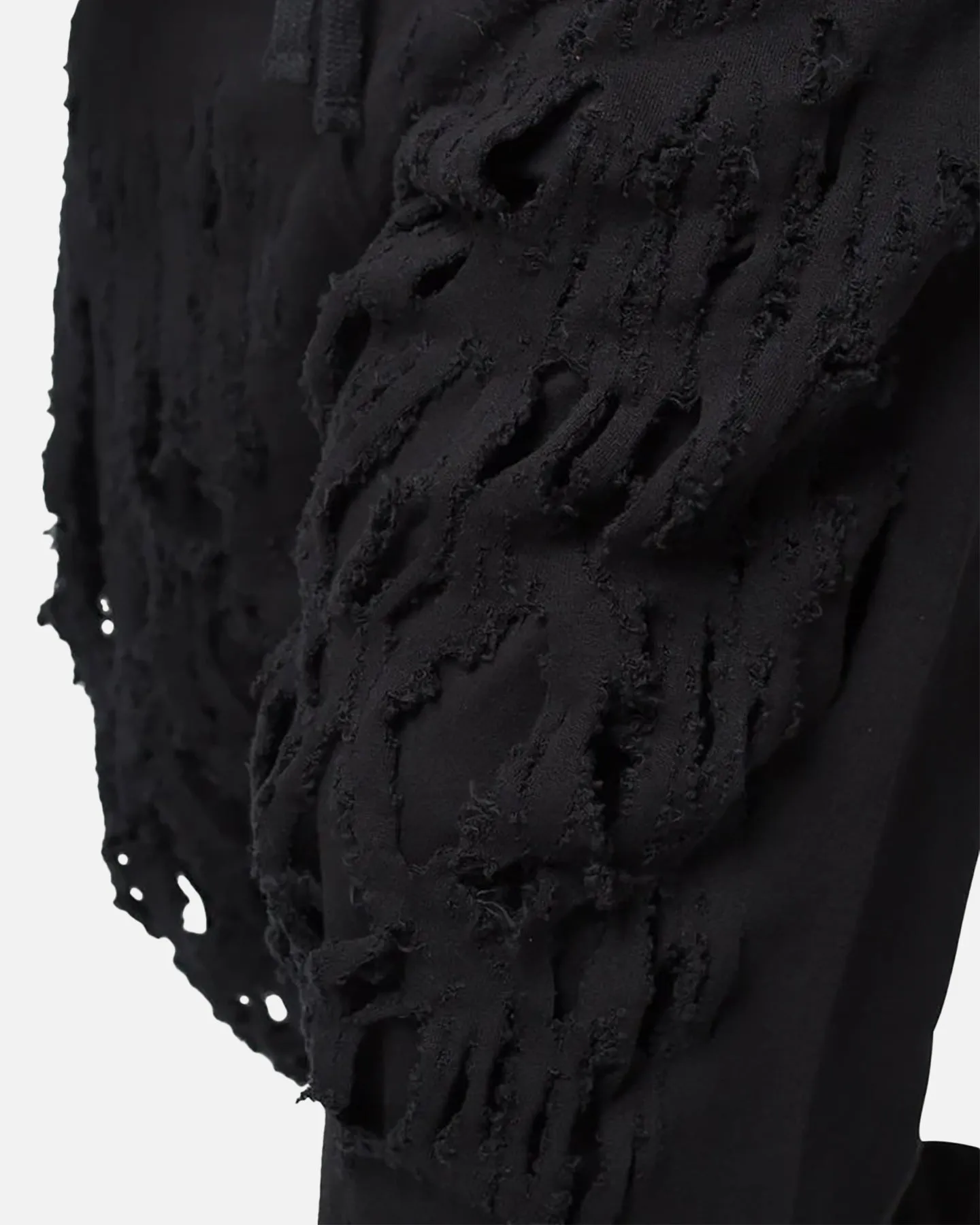 MNML Shred Layered Baggy Sweatpants Black