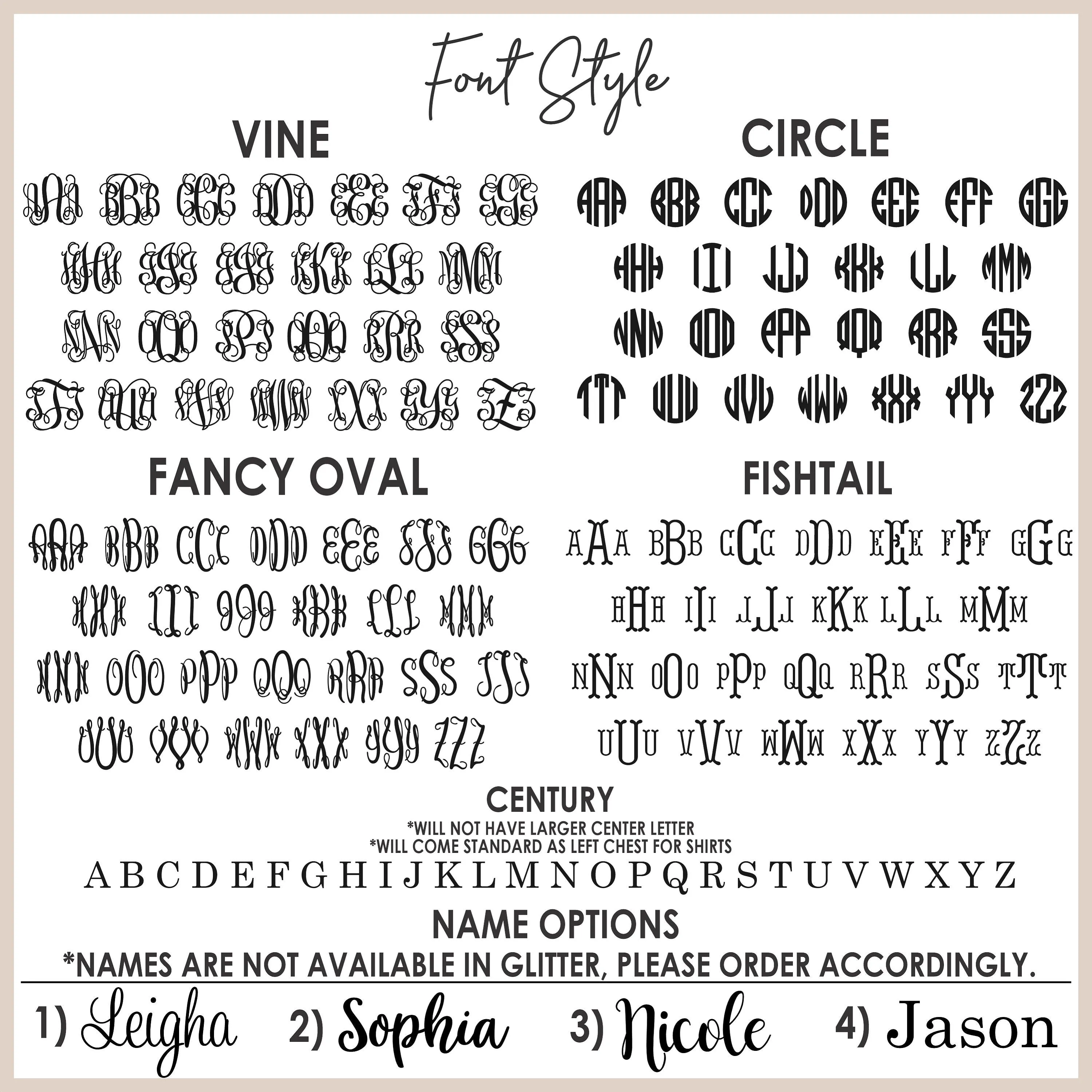 Monogram Crewneck Sweatshirt with Initials