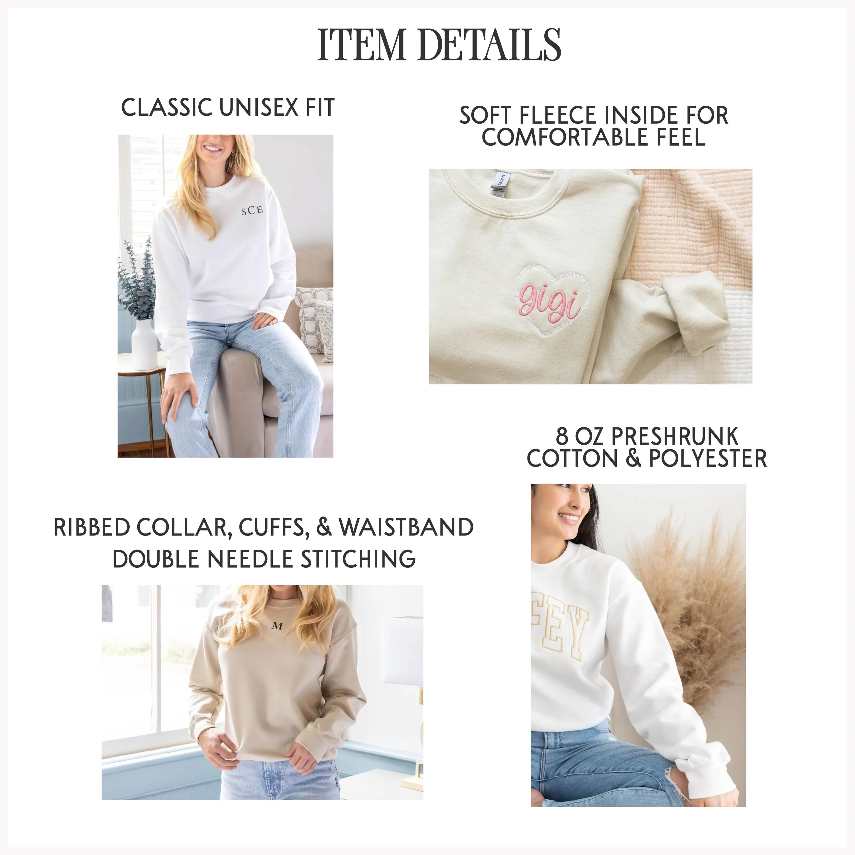 Monogram Crewneck Sweatshirt with Initials