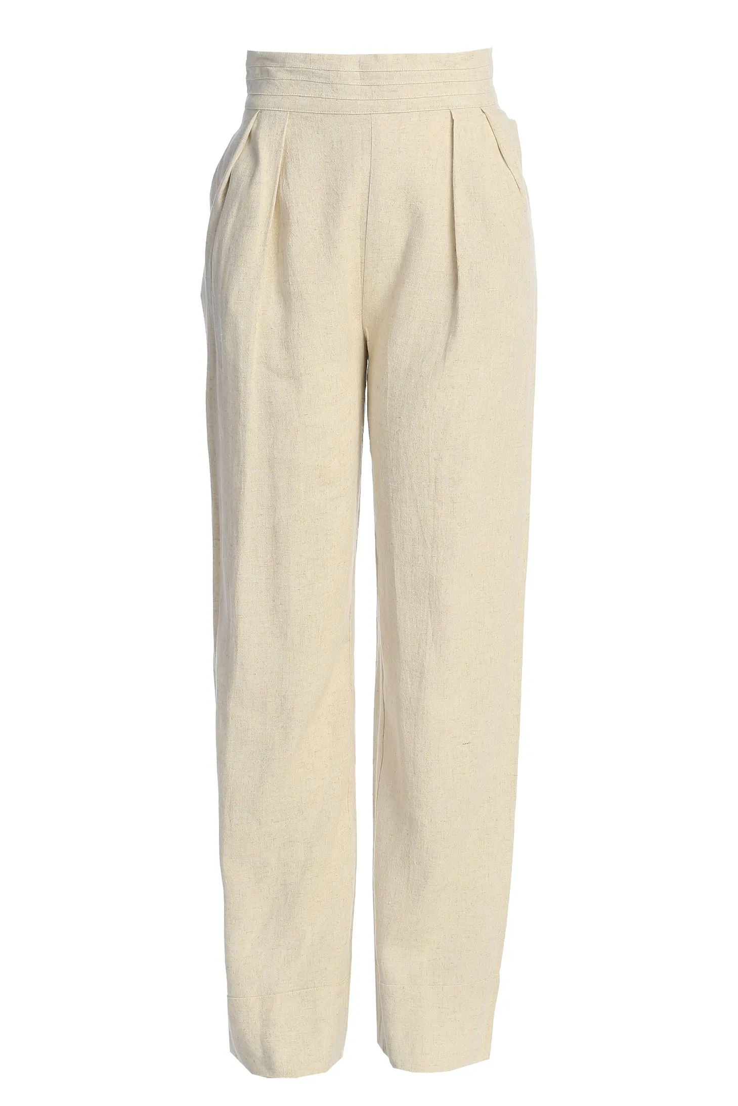Natural Villa Views Linen Trousers