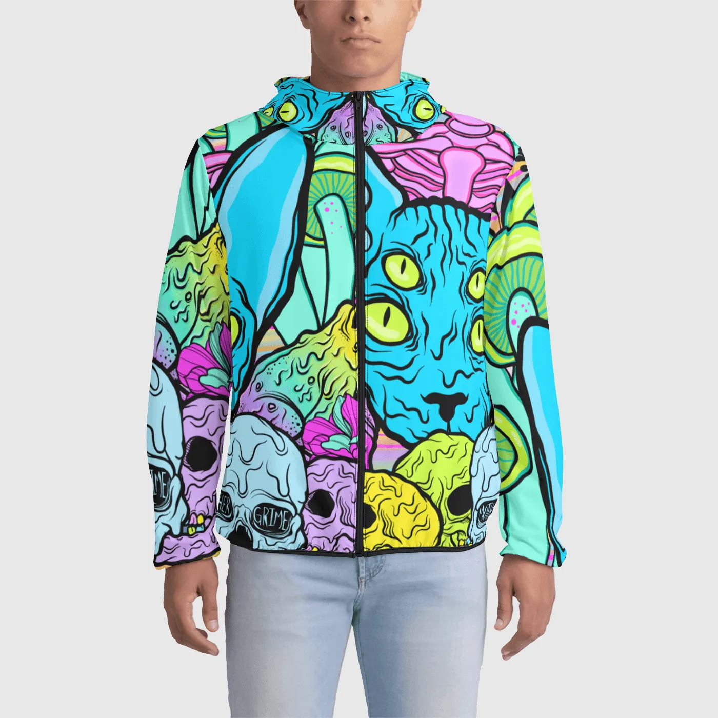 NEON ELECTROWEEN  Mens Windbreaker