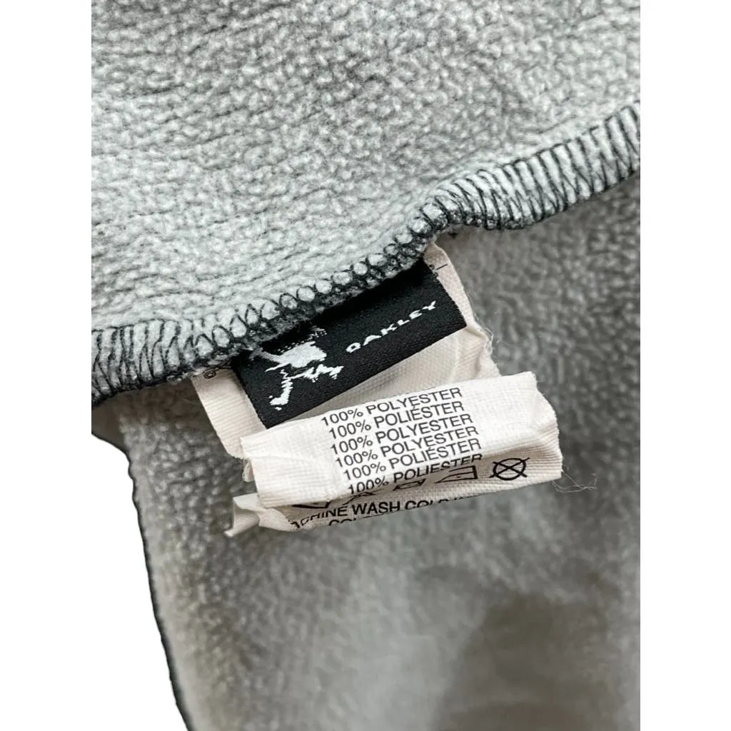 Oakley Men's Gray Embroidered Logo 1/4 Zip Fleece Pullover