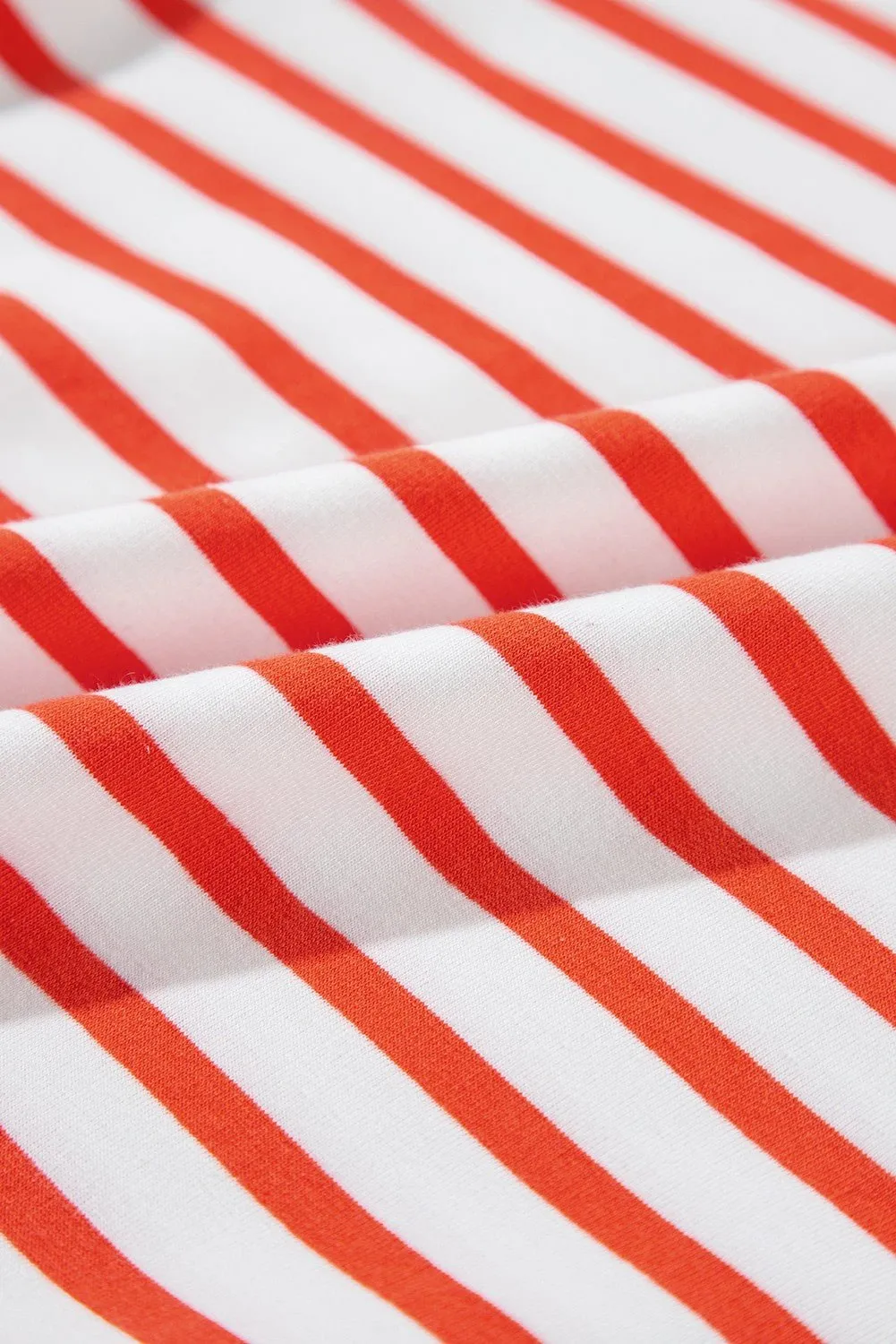 Oversized Crew Neck Striped Sweatshirt