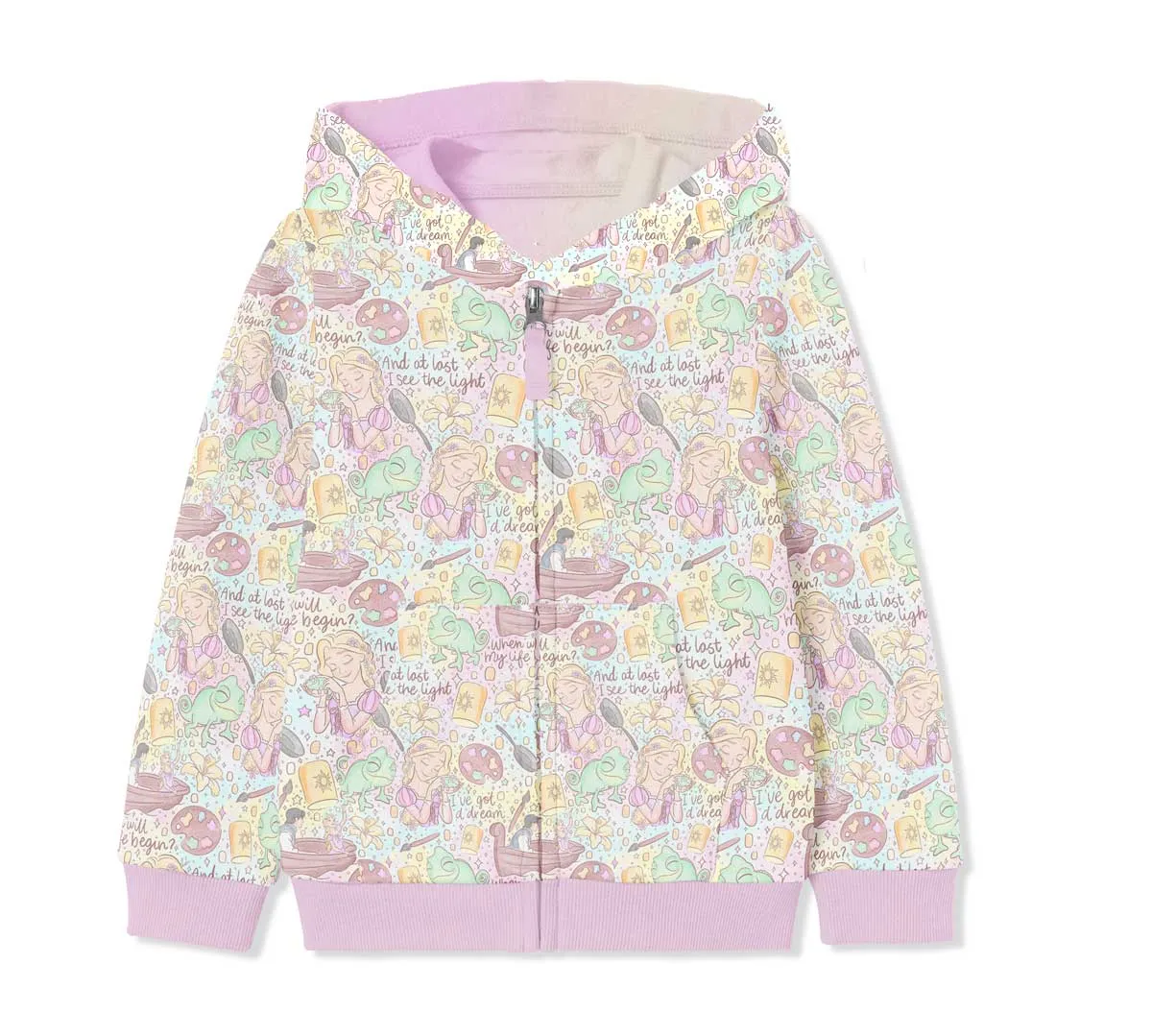 [Pre Sale] Lazy Days Tangled Up - Kids Zip Up Hoodie Sweatshirt (EST SHIP EARLY JAN)