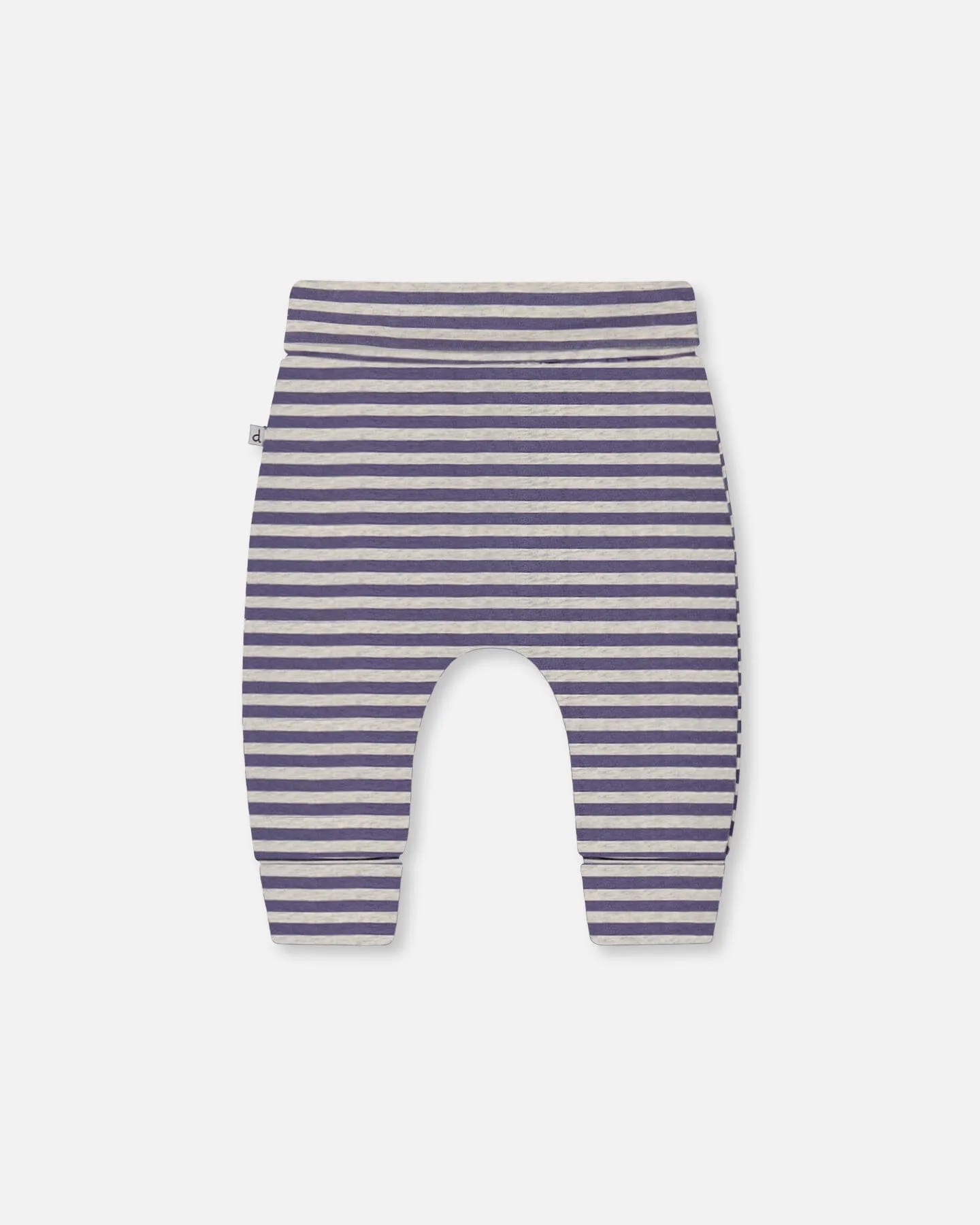Printed Organic Cotton Evolutive Pant Striped Navy