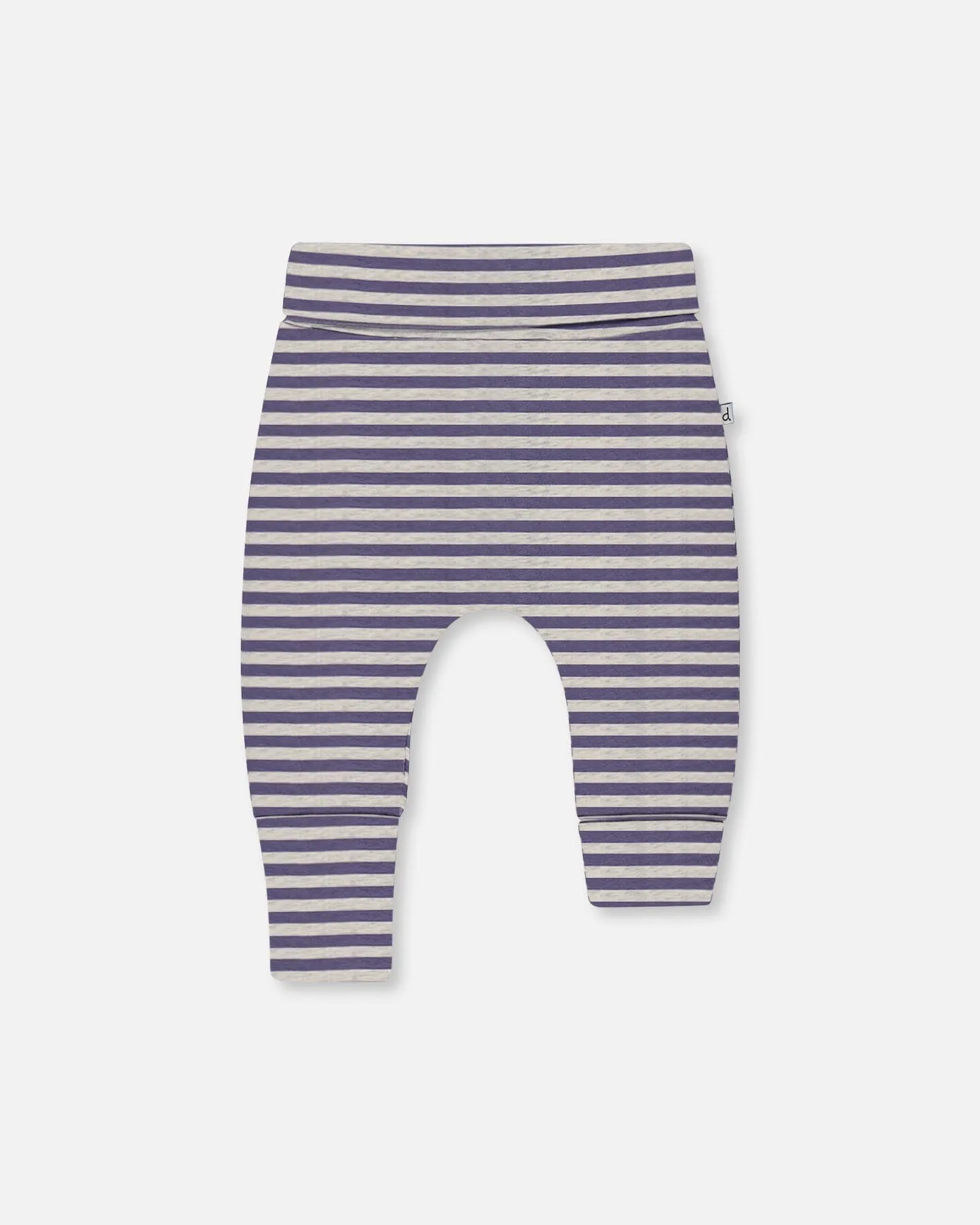 Printed Organic Cotton Evolutive Pant Striped Navy