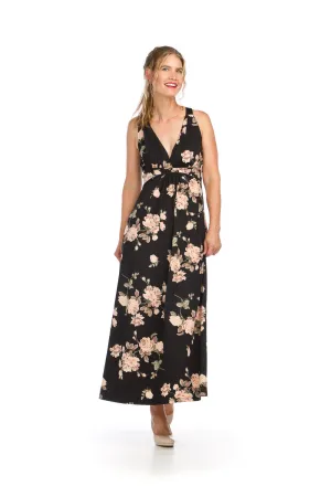 Rose Print Maxi Dress