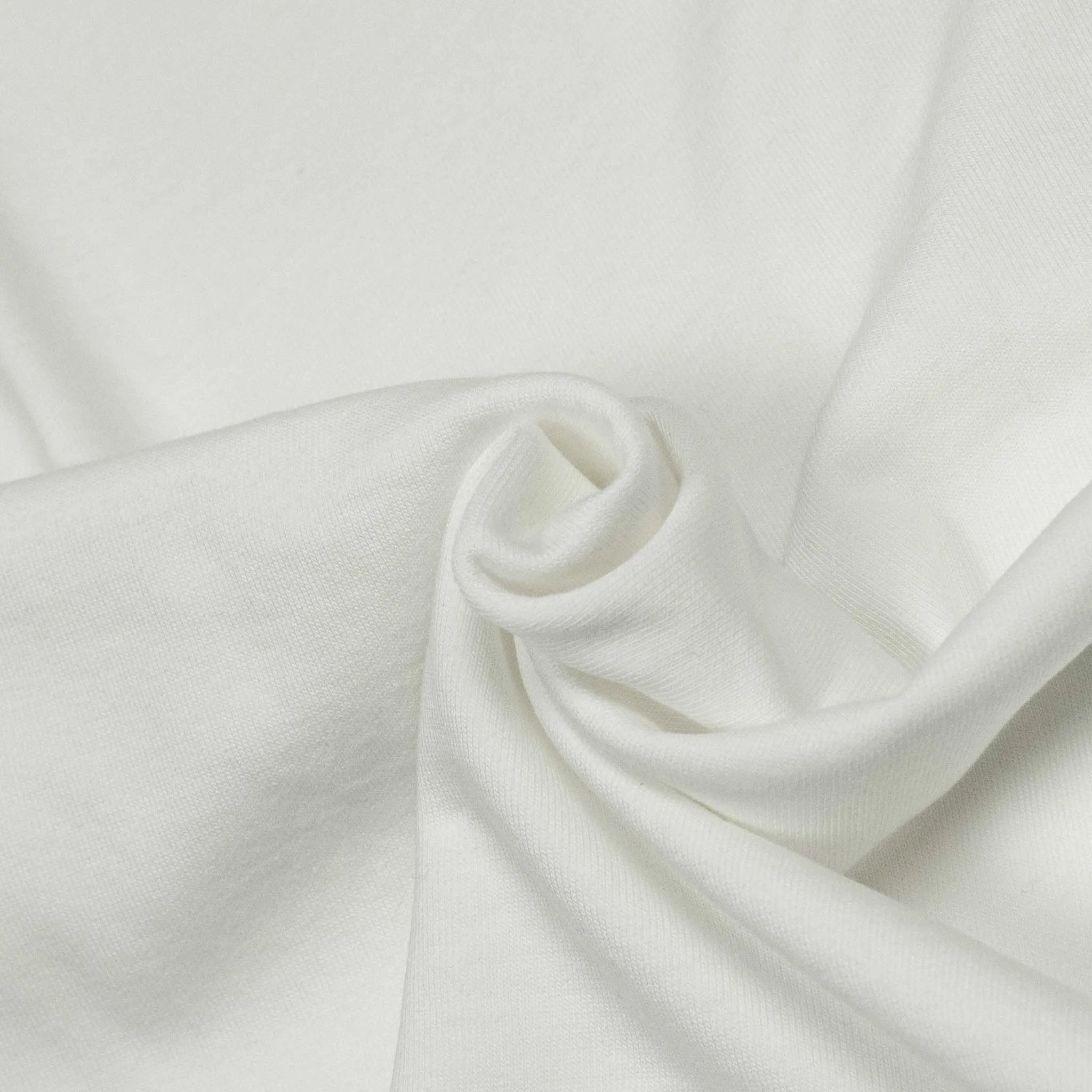 Soft cotton crewneck pocket tee in off-white