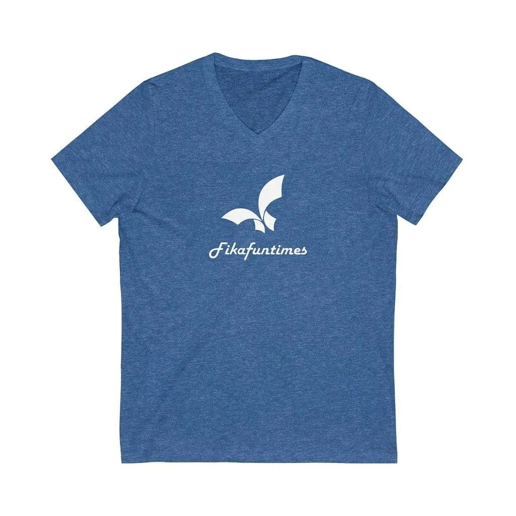 Soft Jersey V-Neck Unisex Fikafuntimes T-Shirt