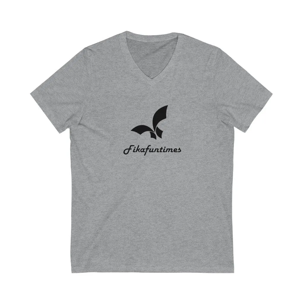 Soft Jersey V-Neck Unisex Fikafuntimes T-Shirt