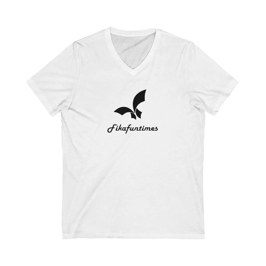 Soft Jersey V-Neck Unisex Fikafuntimes T-Shirt