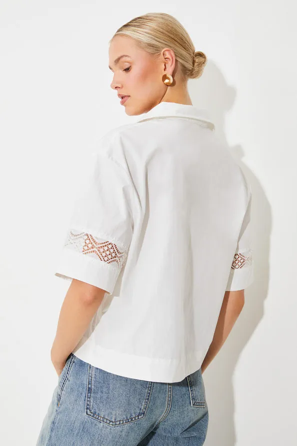 Su7134 Embroidered Sleeve Top