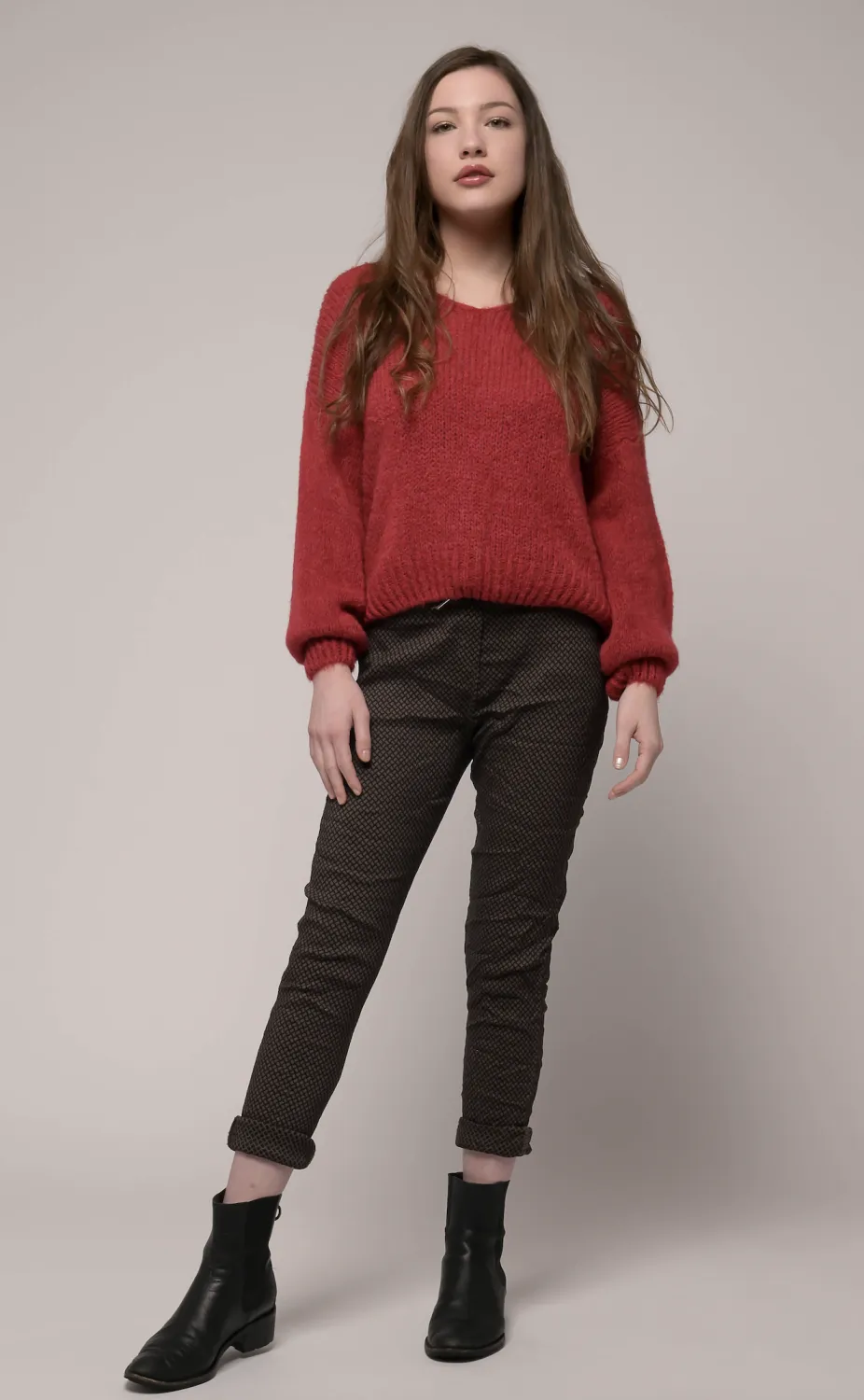 Super Soft Sweater Top Cherry