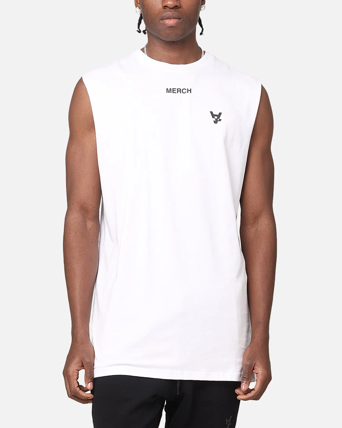 The Anti Order A Logo Merch Oversized Muscle T-Shirt White/Black