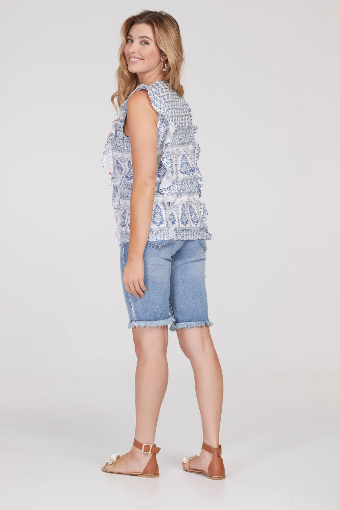Tribal | Sleeveless | Sequined Blouse | With Tassels | Women's