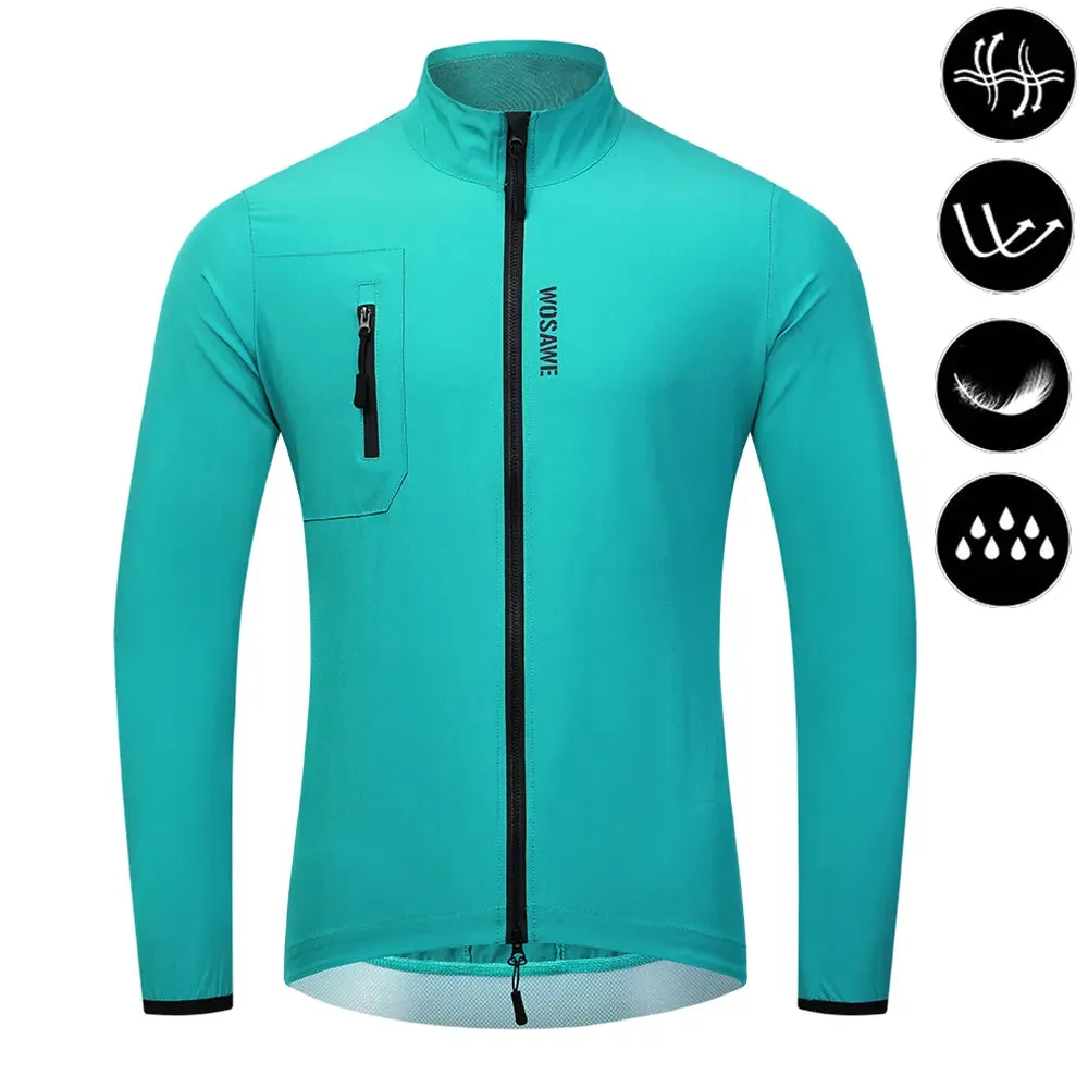 Ultralight Men's Cycling Windbreaker Windproof Jacket Bike Vest Water Resistant MTB Road Bicycle Long Jersey 2 Pockets