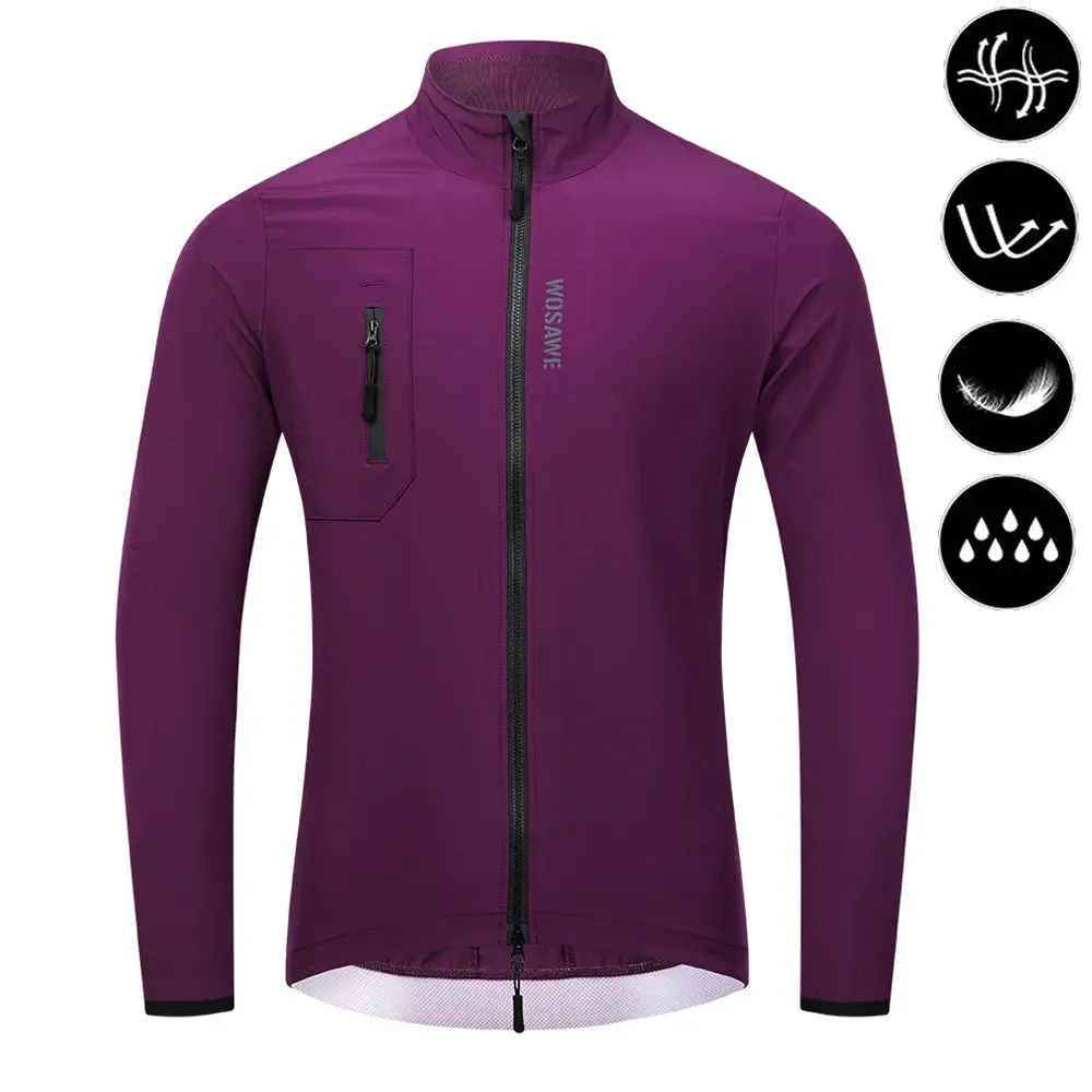 Ultralight Men's Cycling Windbreaker Windproof Jacket Bike Vest Water Resistant MTB Road Bicycle Long Jersey 2 Pockets