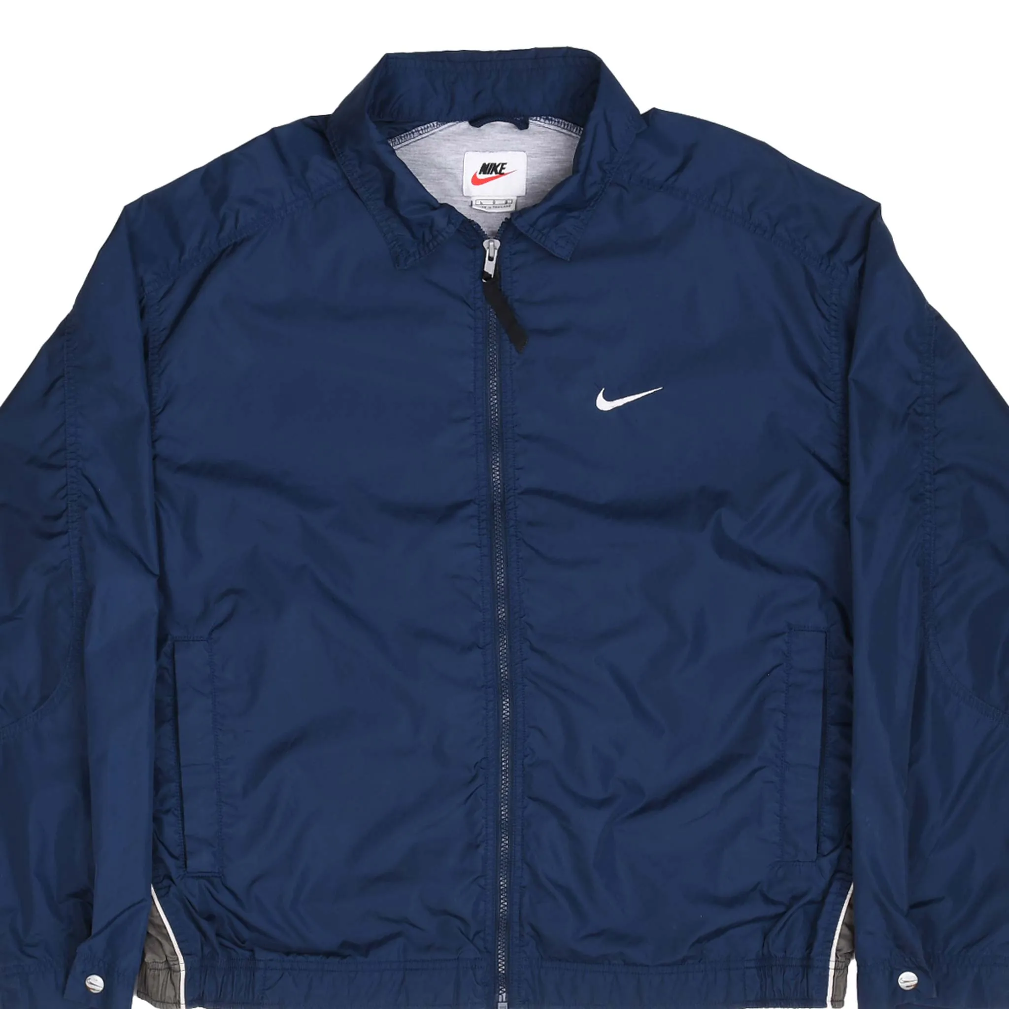 VINTAGE NIKE CLASSIC SWOOSH BLUE WINDBREAKER JACKET 1990S SIZE LARGE